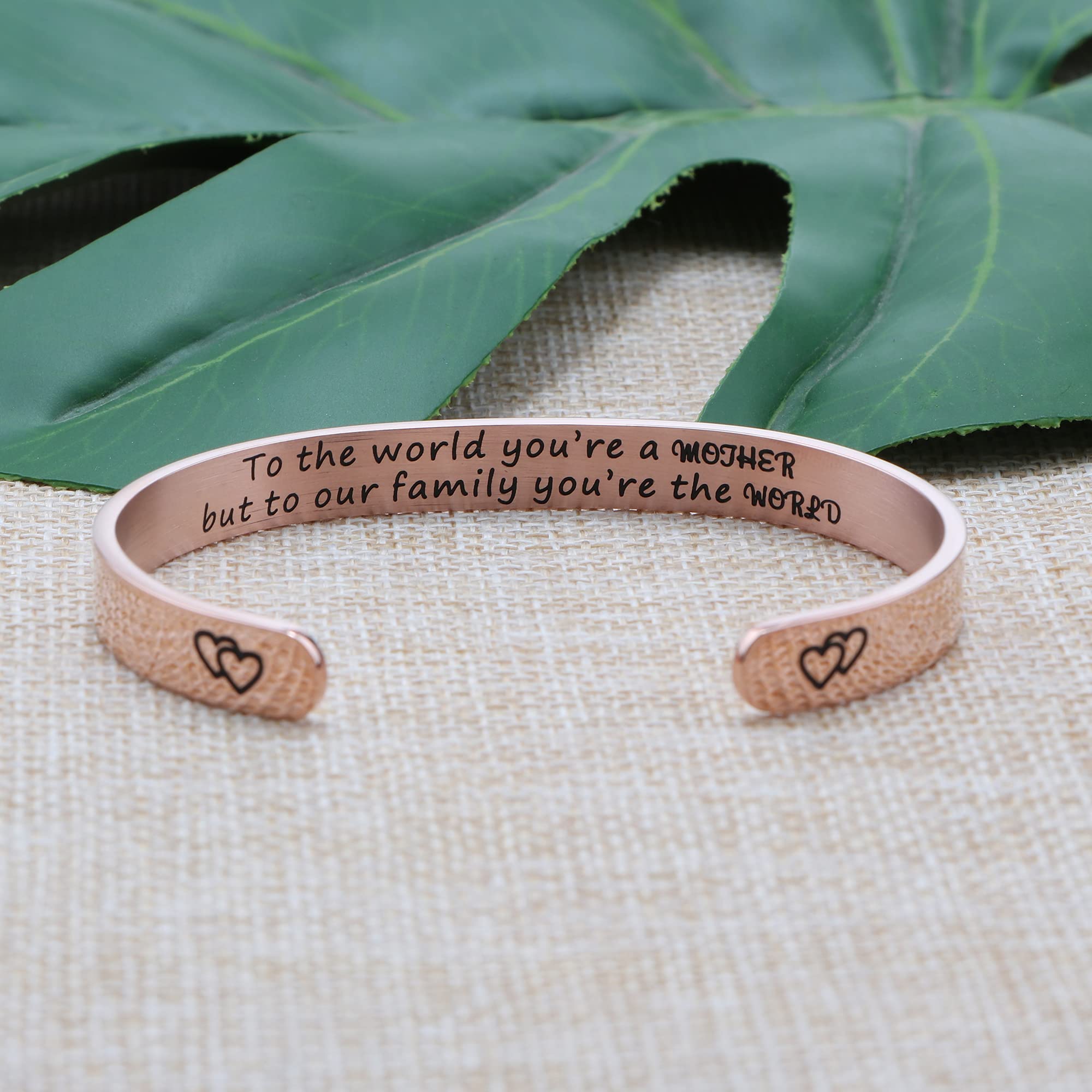 JoycuFF Stainless Steel Bracelets for Women - Elegant Cuff Bangle Gift for Mother, Mom, Mummy - Perfect for Christmas, Birthday, Thanksgiving - Meaningful Year-Round Present for Her - Ideal for Everyday Wear, Special Occasions & Gift Giving