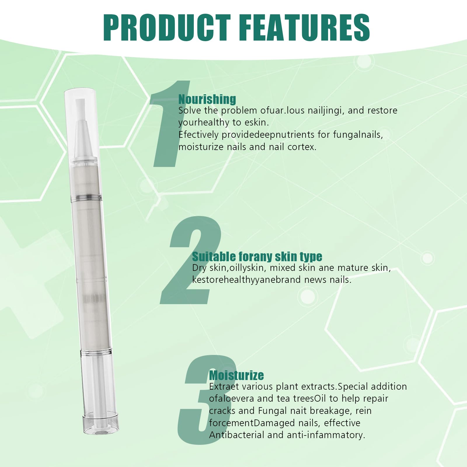 5-Piece Supplend Nail Care Pen Set with Tea Tree Oil - Fast & Intensive Nail Treatment for Dry, Damaged Cuticles - Perfect for Home Manicures & Salon Use