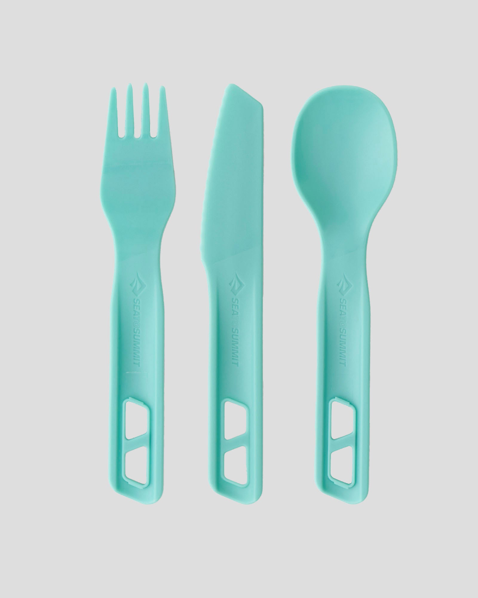 Sea to Summit Passage Camp Cutlery Set - 3-Piece Lightweight Travel Utensils for Camping, Hiking & Backpacking (Blue) - Perfect for Outdoor Adventures & Picnics