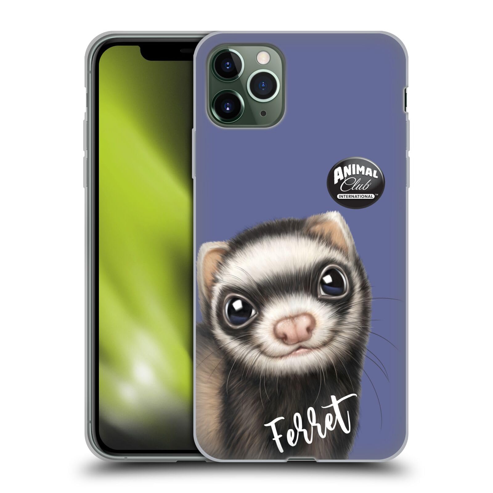 Officially Licensed Ferret Faces Soft Gel Case for Apple iPhone 11 Pro Max - Cute Animal Design, Shock-Absorbent Protection | Perfect for Pet Lovers, Unique Gift Idea & Everyday Use
