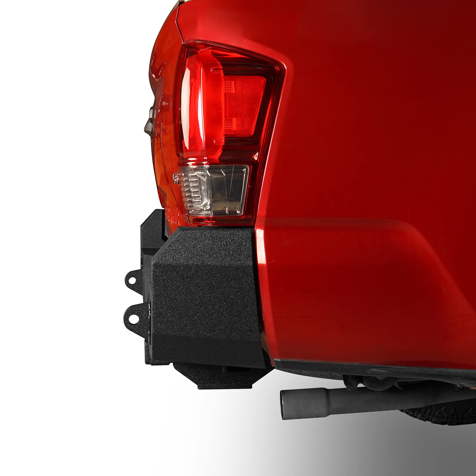 Hooke Road Heavy Duty Rear Bumper with 2×18W LED Lights for 2016-2023 Toyota Tacoma 3rd Gen | Off-Road Protection & Enhanced Visibility for Adventure Trucks