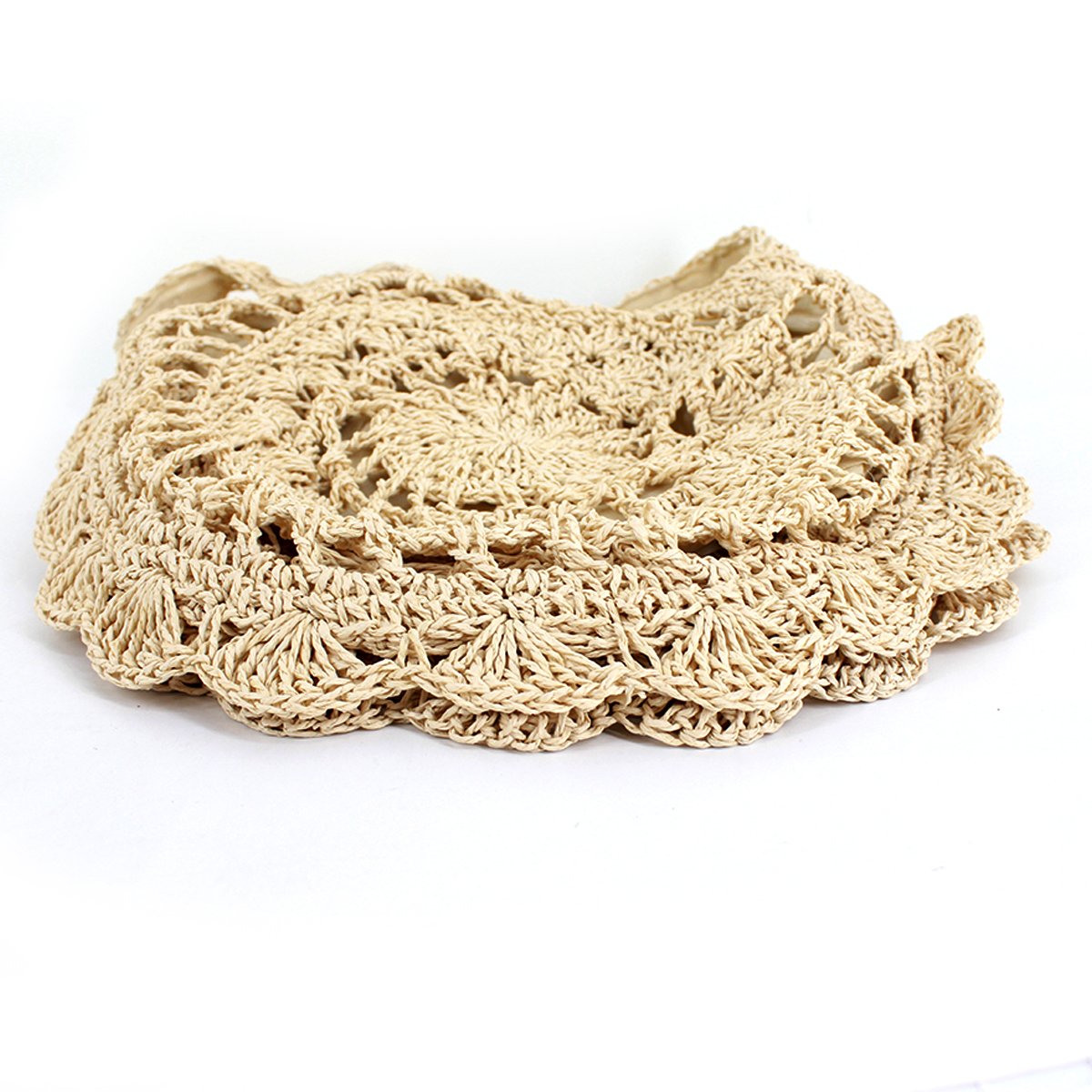 CLARA Women's Large Round Straw Beach Bag - Woven Shoulder Tote Handbag Purse for Summer - Perfect for Beach Vacations, Picnics, and Outdoor Adventures