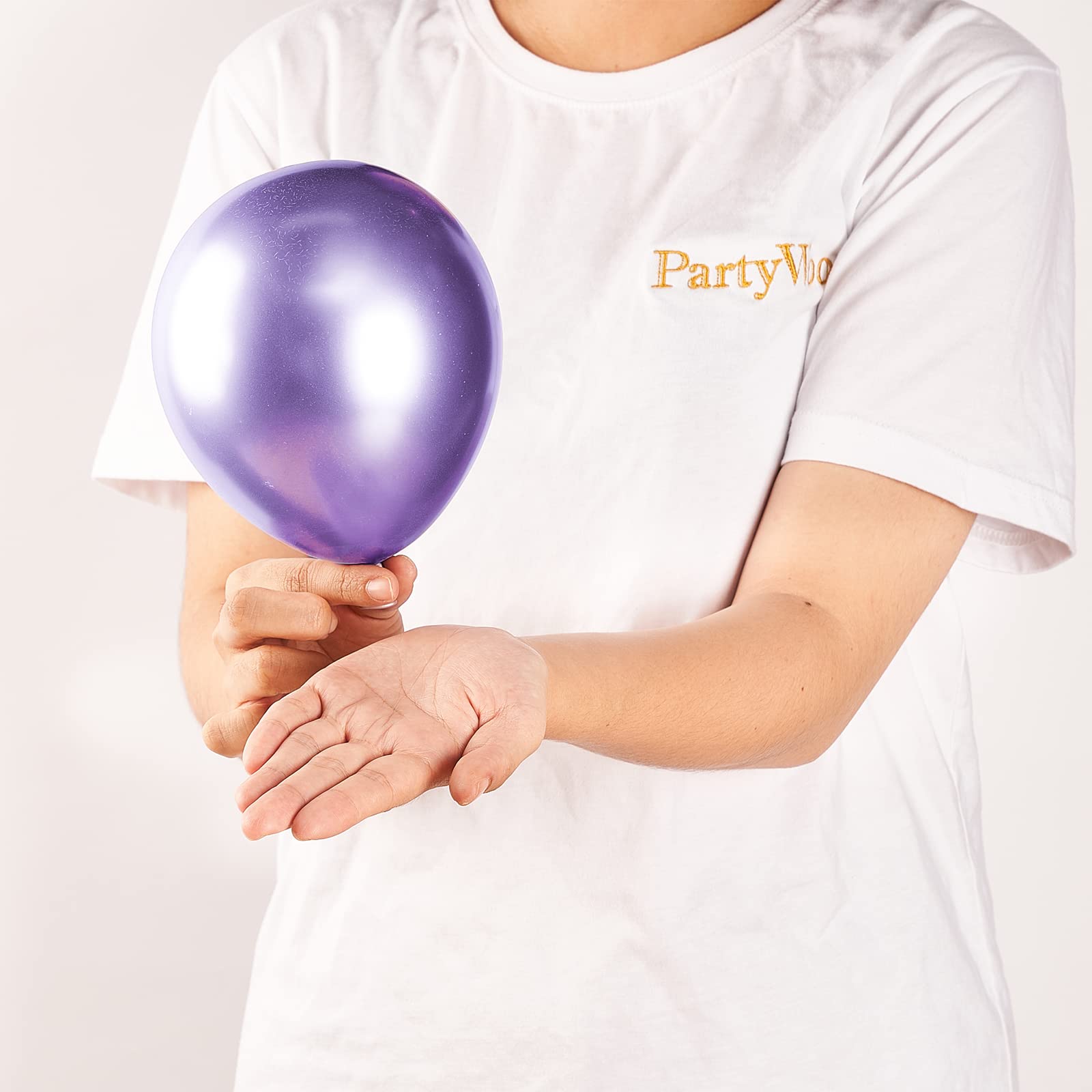 50-Pack 5 Inch Metallic Purple Balloons for Party Decor - Premium Balloon Garland & Arch Supplies for Weddings, Baby Showers & Celebrations (Shade: Purple-G105)