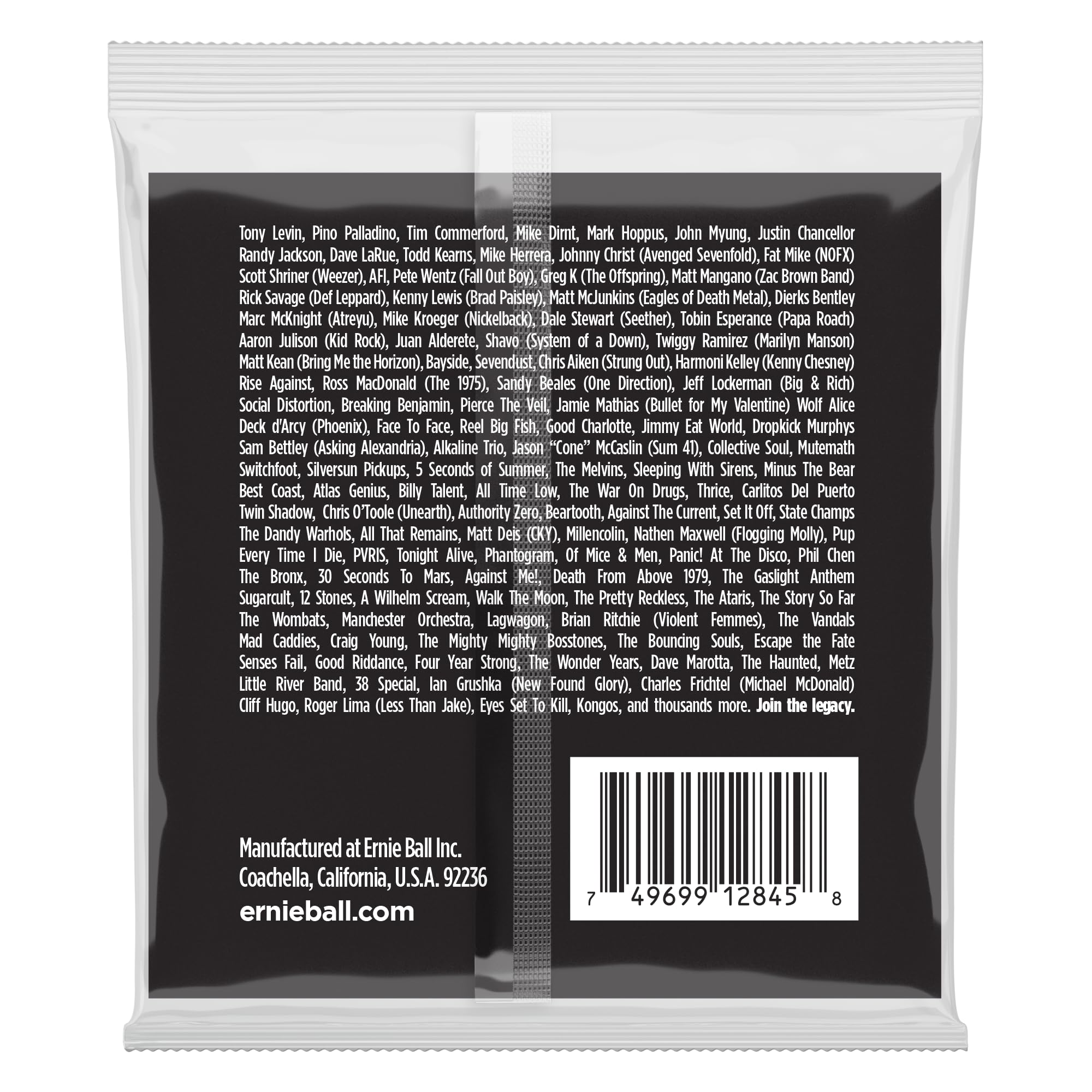 Ernie Ball Extra Slinky 40-95 Gauge Stainless Steel Bass Guitar Strings (P02845) - Perfect for Rock, Metal & Studio Recording