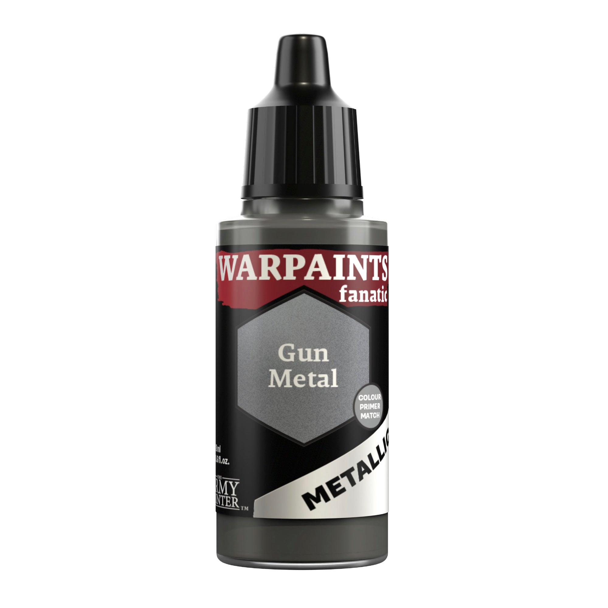 Warpaints Fanatic Metallic Paint - Gun Metal Color for Miniature Models & Tabletop Gaming - Perfect for Warhammer, D&D, and Cosplay Projects
