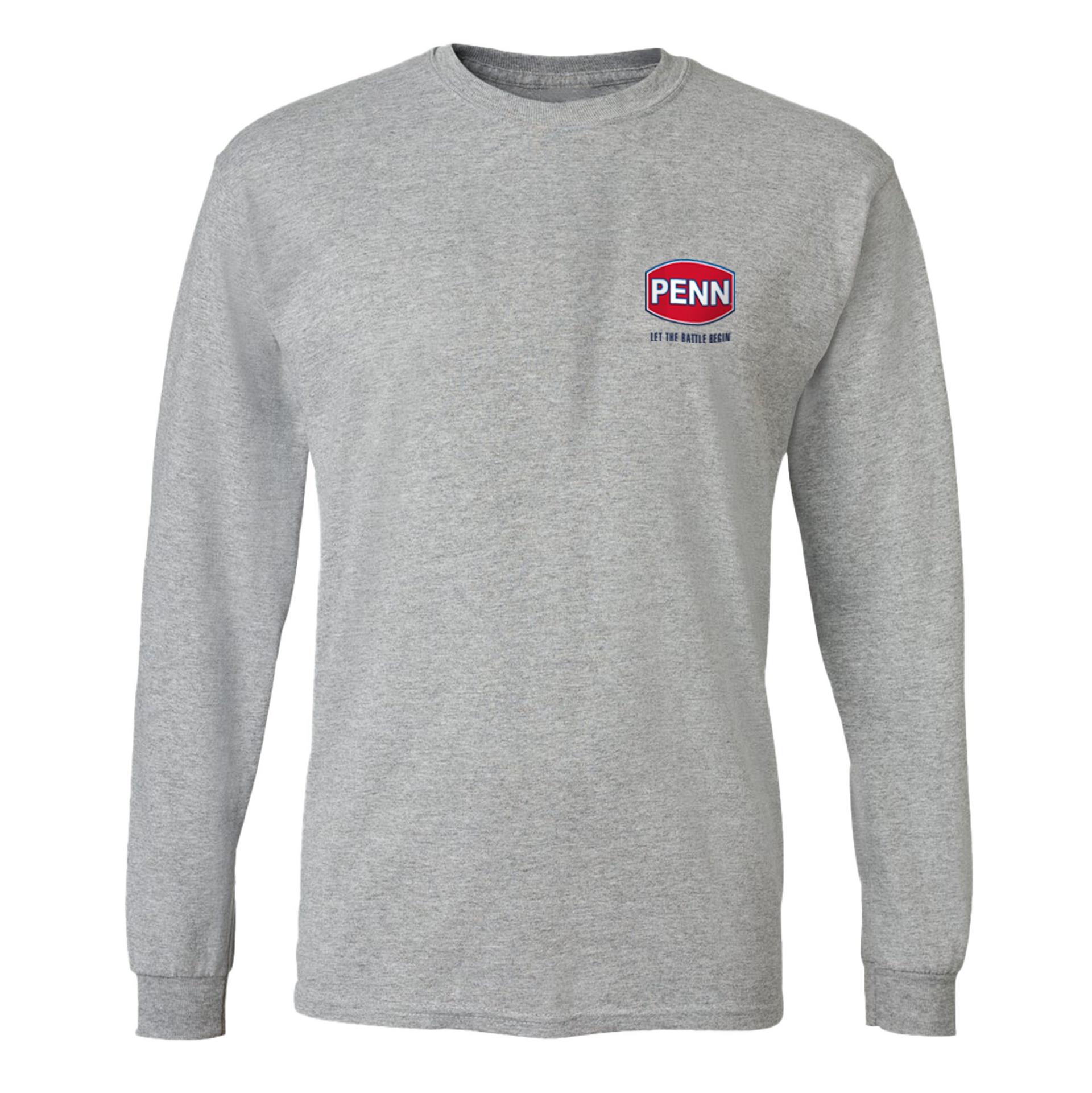 PENN® Long Sleeve T-Shirt for Men - Comfortable Cotton Crewneck Shirt for Casual Wear, Work & Outdoor Activities
