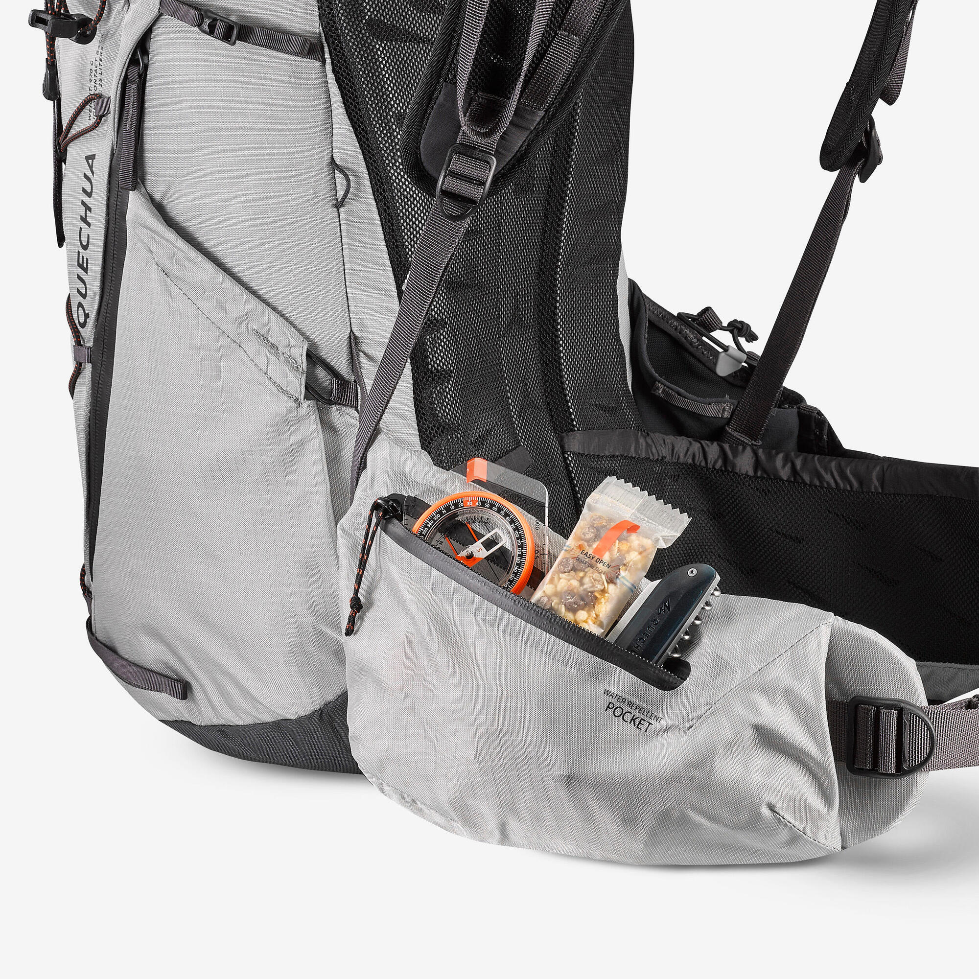 Quechua MH900 25L Lightweight Hiking Backpack for Men & Women - Waterproof Daypack for Outdoor Camping, Travel & Trekking
