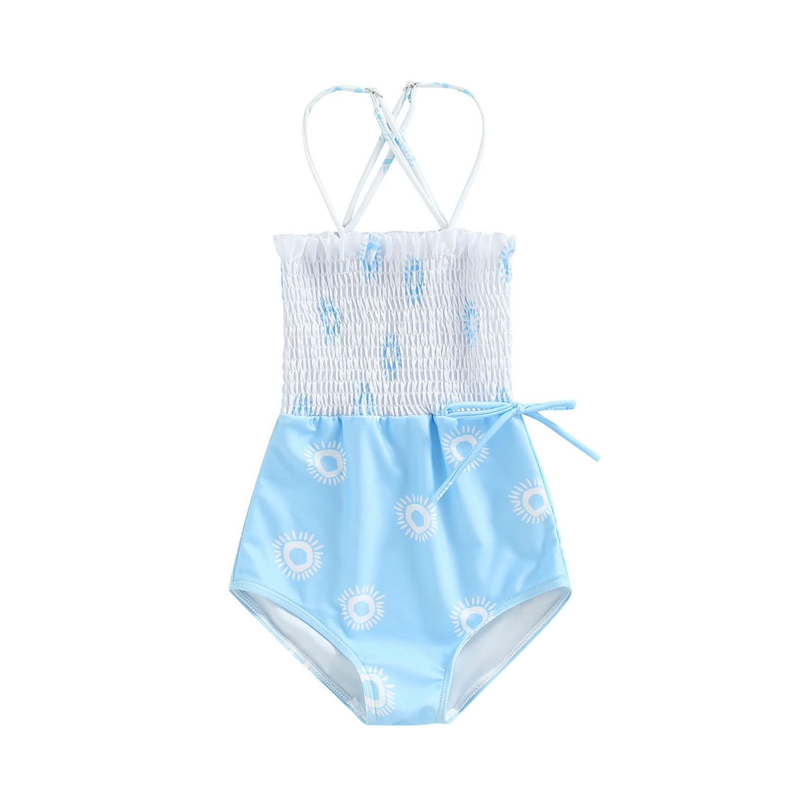 Newborn Baby Girls Summer Beach Swimsuit - Toddler Pleated Sleeveless One-Piece Swimwear for Pool, Beach, and Water Play
