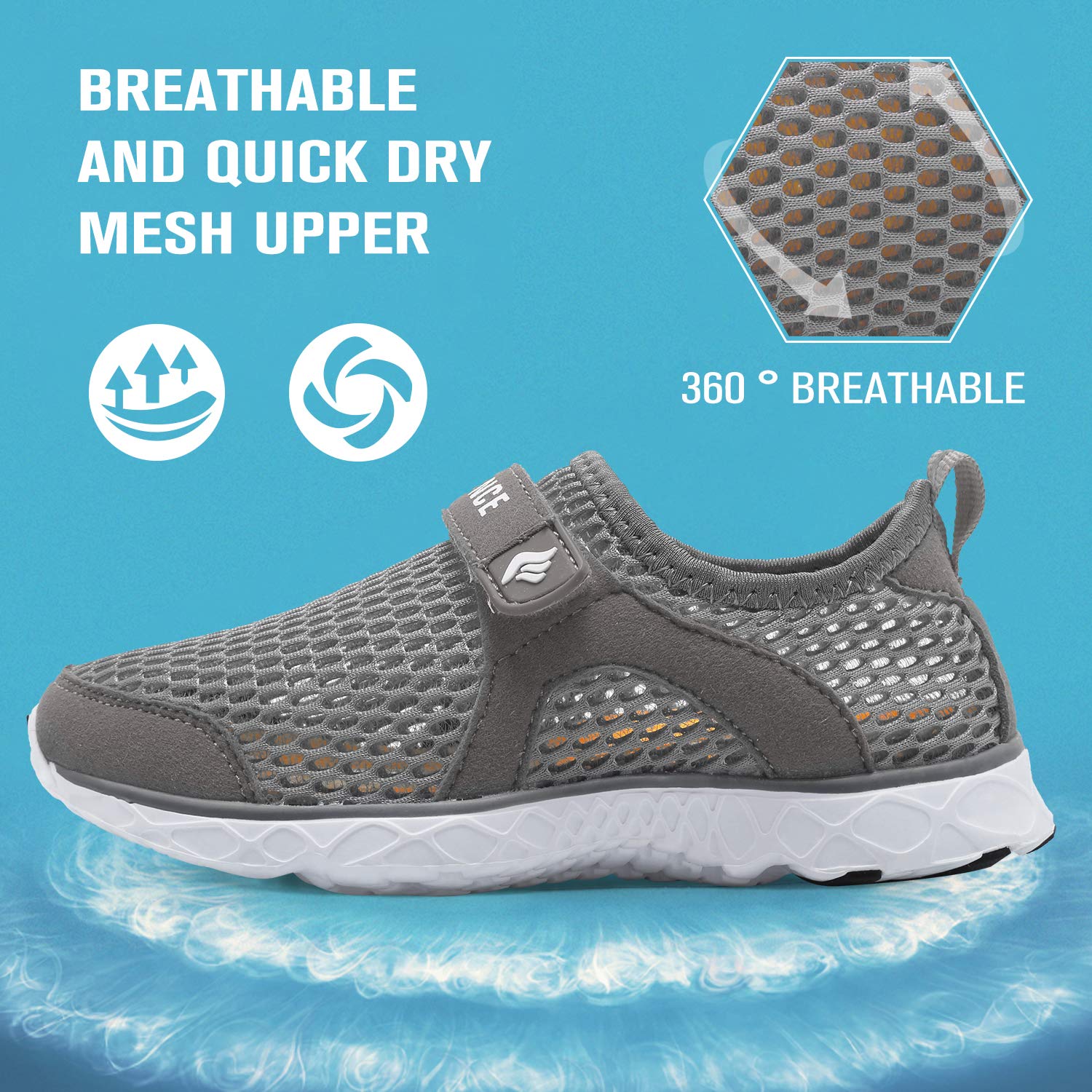 CIOR Kids Water Shoes - Lightweight Swim Sneakers for Toddler & Big Kid - Beach & Pool Sports