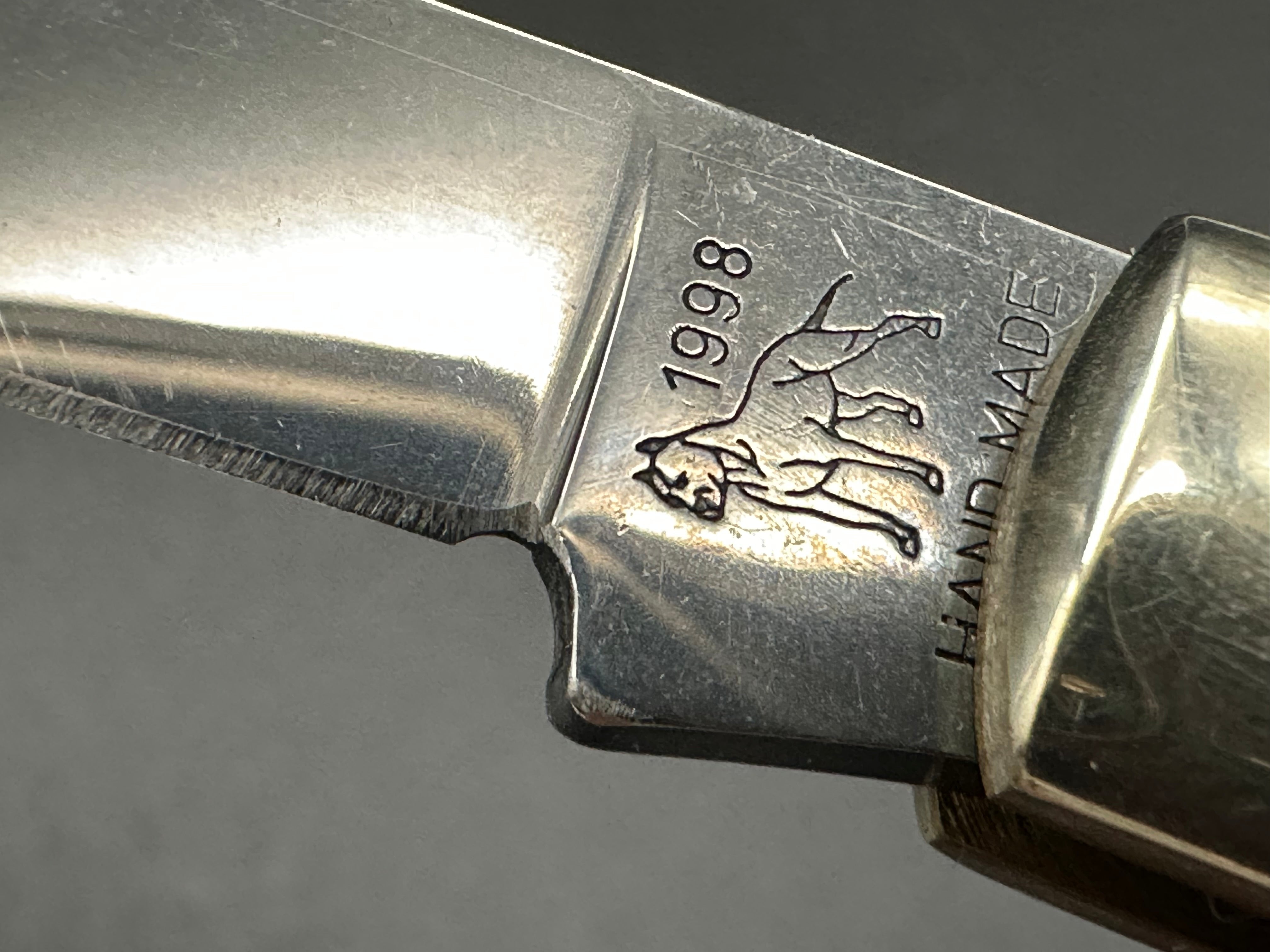 Bulldog Brand Hammer Forged Handmade Knife - Solingen Germany Crafted with Aqua Green Scales | Perfect for Outdoor Adventures, Camping & Survival