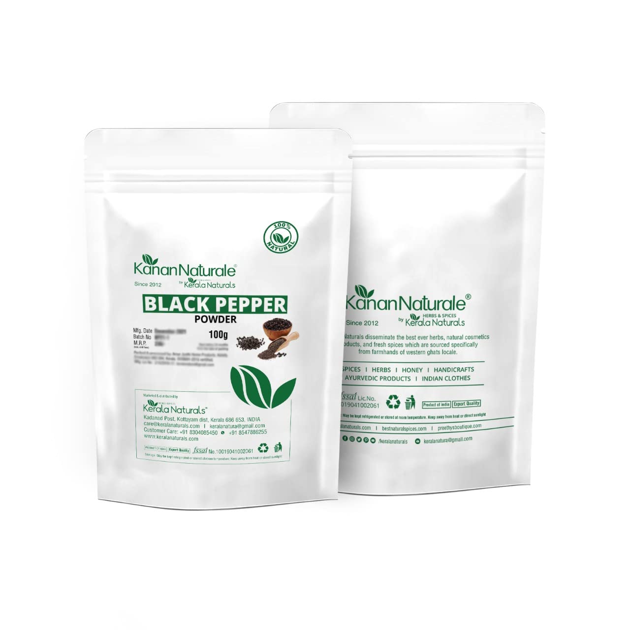 Organic Black Pepper Powder (Kali Mirch) - 100g | All-Natural Spice for Cooking, Seasoning & Health Benefits | Perfect for Soups, Stews & Marinades
