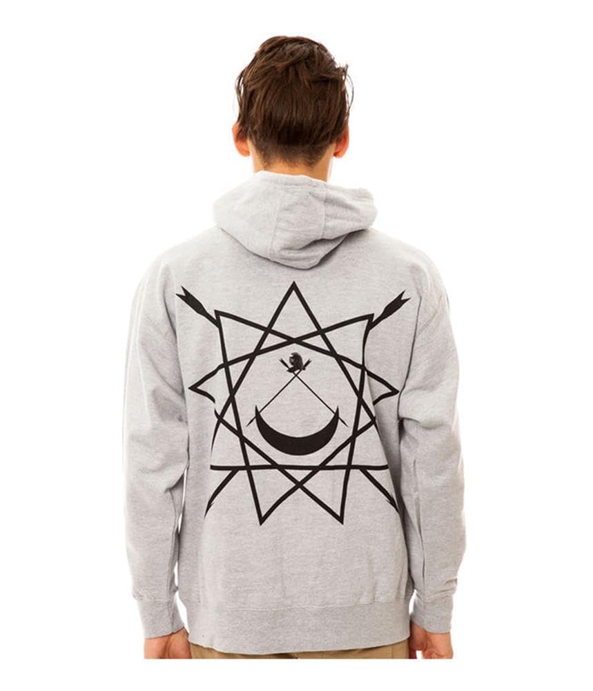 Pyrex Vision Men's Zip Up Hoodie Sweatshirt - Grey, Small - Streetwear Fashion for Casual Wear & Urban Style