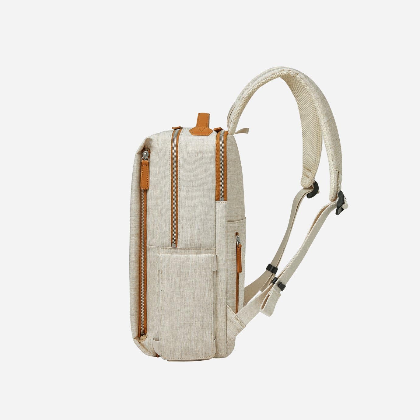 Nordace Siena Pro 13 Smart Backpack - 13.3 Inch Laptop Backpack for Men & Women, 15L Lightweight Travel Backpack for Work, School, Commuting & Everyday Use (Beige-Brown) | Durable & Water-Resistant Design for Business Trips & College Students
