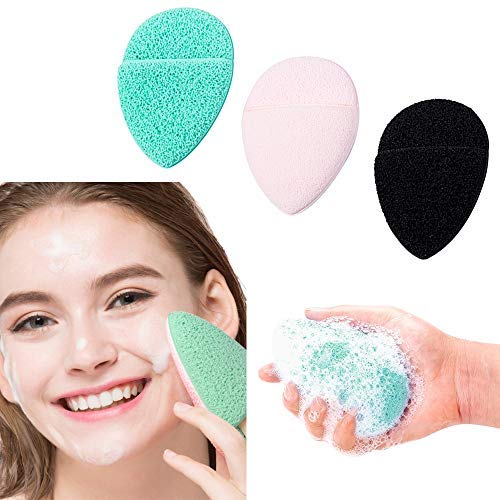 Temerity Reusable Makeup Sponge - 2 Pack Exfoliating Face Cleansing Puff for Deep Cleaning & Gentle Exfoliation (Random Colors) | Perfect for Daily Skincare, Makeup Removal & Travel