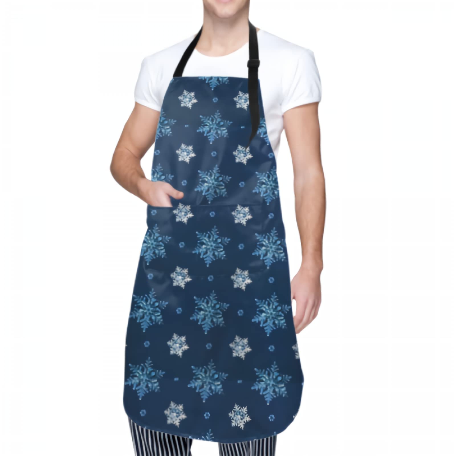 Waterproof Adjustable Kitchen Apron with 2 Pockets - Durable Cooking Bib for BBQ, Baking & Grilling - Perfect for Chefs, Home Cooks & Outdoor Cooking