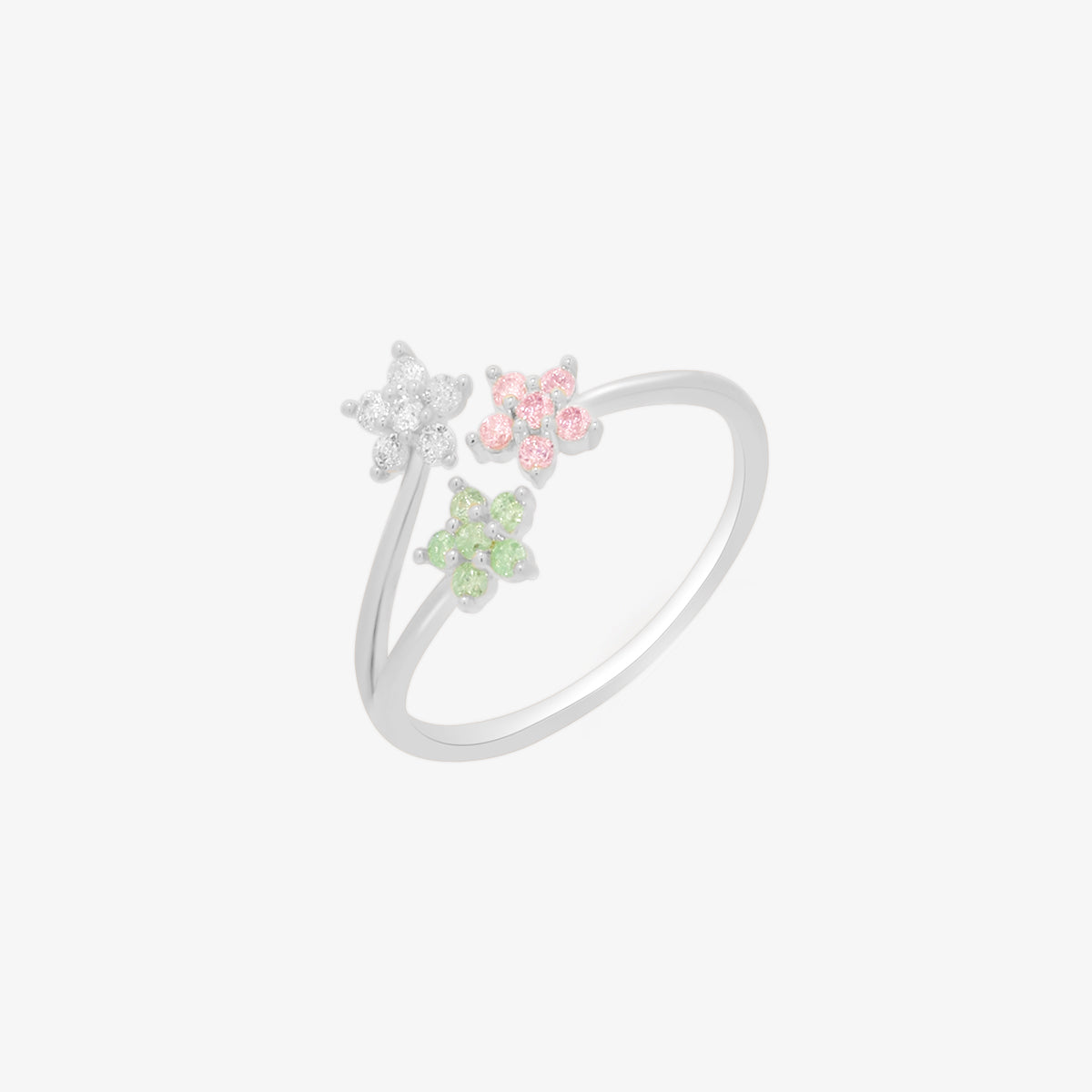 Blossom Bouquet Ring - Floral Flower Design Silver Jewelry for Women | Perfect for Weddings, Anniversaries & Romantic Gifts