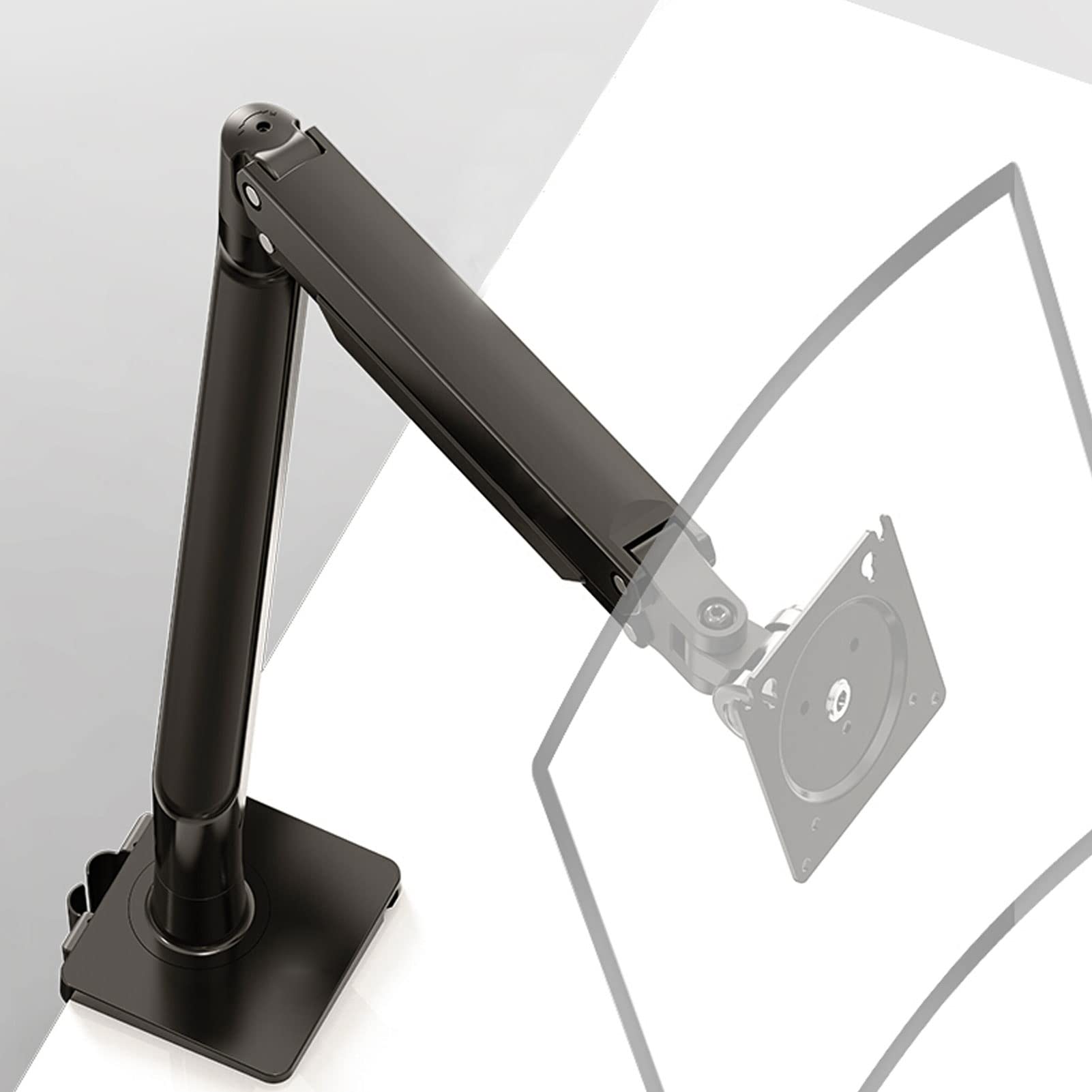 Septpenta Adjustable Single Monitor Stand - VESA Mount Compatible for Flat & Curved Screens (2-15kg) | Perfect for Home Office, Gaming & Workspace Setup