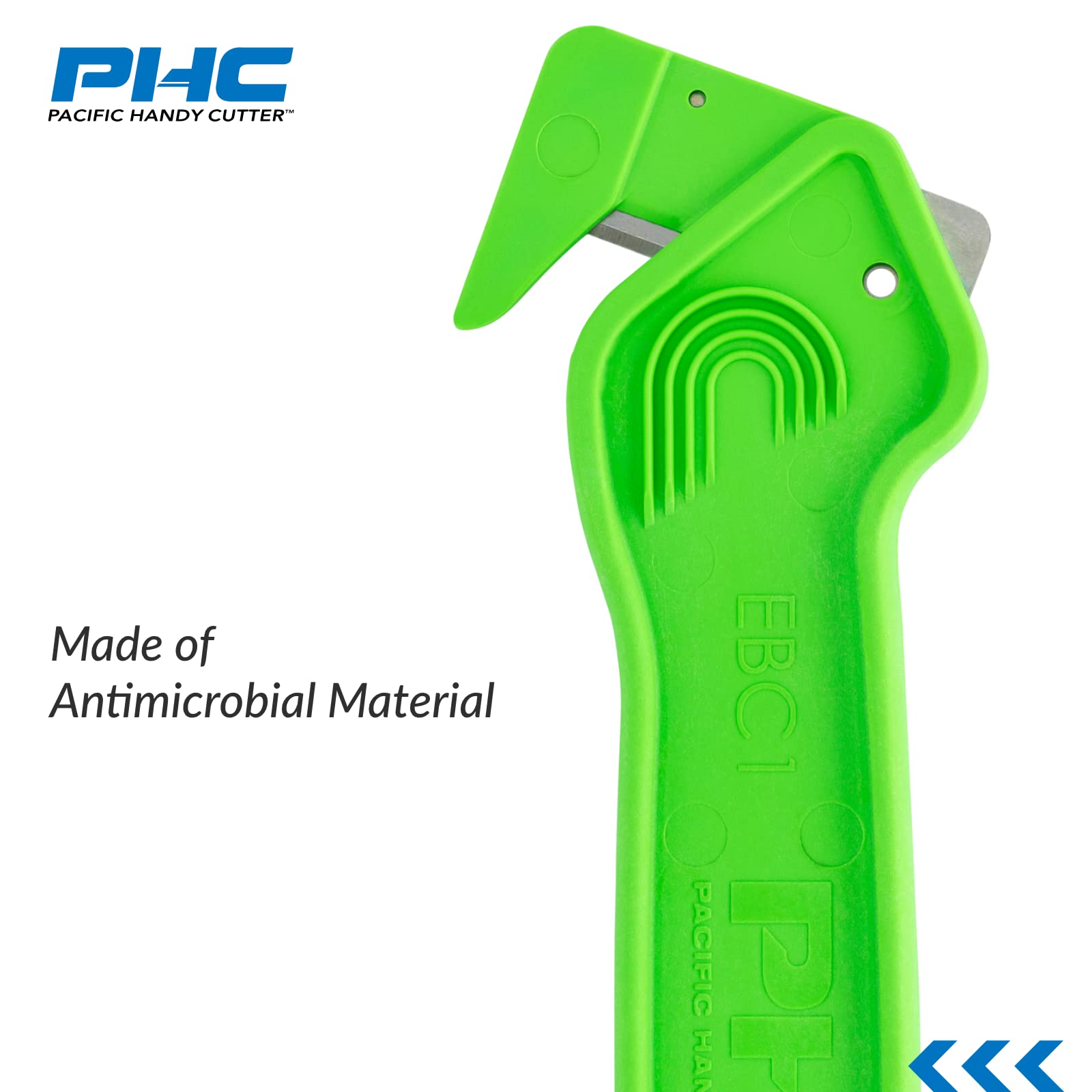 Pacific Handy Cutter EBC1X - 6.25 Inch Steel Safety Utility Knife with Retractable Blade | Ideal for Office, Warehouse, Packaging & DIY Projects