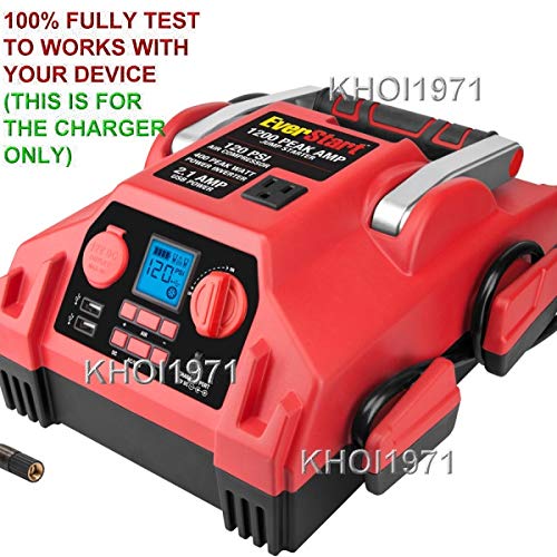 Everstart J45TKE Jump Starter Wall Charger AC Adapter - 120 PSI Compressor & Inverter Compatible Power Supply (Not by Everstart) - Perfect for Home, Garage & Roadside Emergency Charging