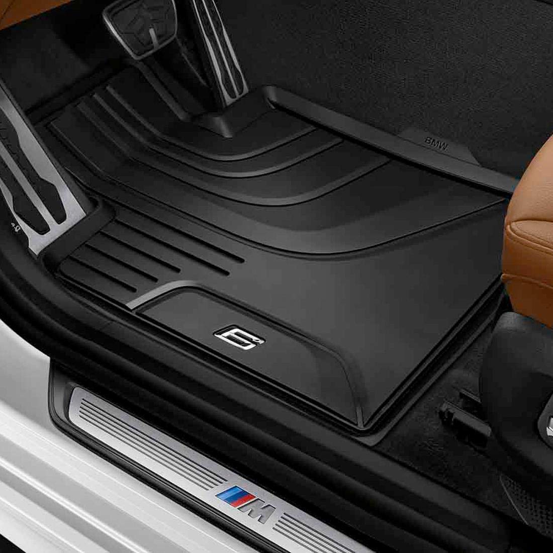BMW 51472446289 All-Weather Floor Mats for G32 6 Series GT (Set of 2 Front Mats) - Heavy Duty Car Floor Liners for Winter, Rain & Mud Protection - Perfect for Daily Commute & Road Trips