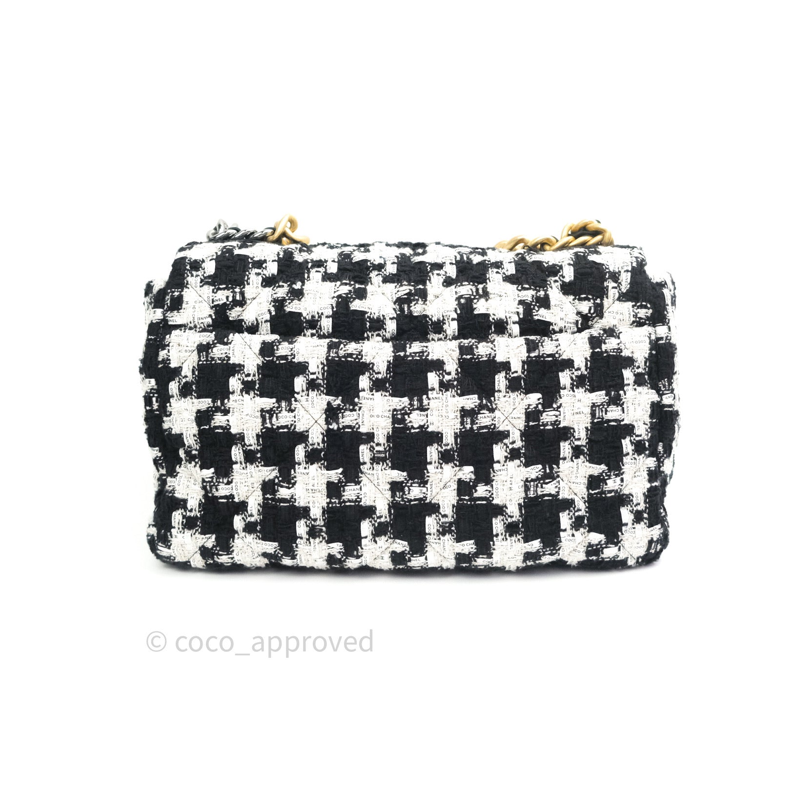 Chanel 19 Medium Flap Bag - White Tweed with Ribbon & Mixed Hardware - Luxury Designer Handbag for Women, Perfect for Parties, Weddings & Everyday Elegance