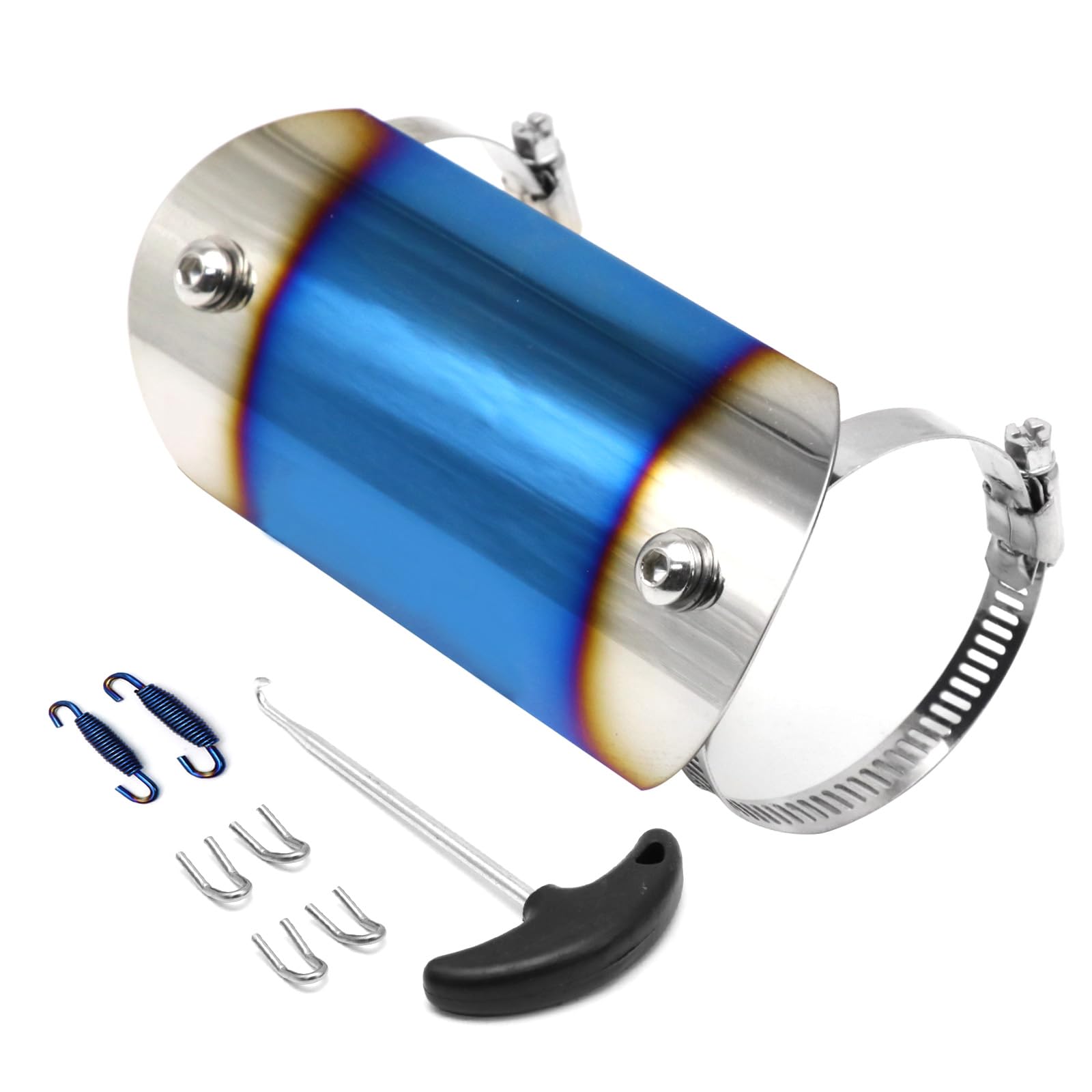 Exhaust Heat Shield Muffler Pipe Protector - Stainless Steel Imitation Carbon Fiber Cover for Car & Truck - Perfect for High-Temperature Protection & Engine Performance Enhancement