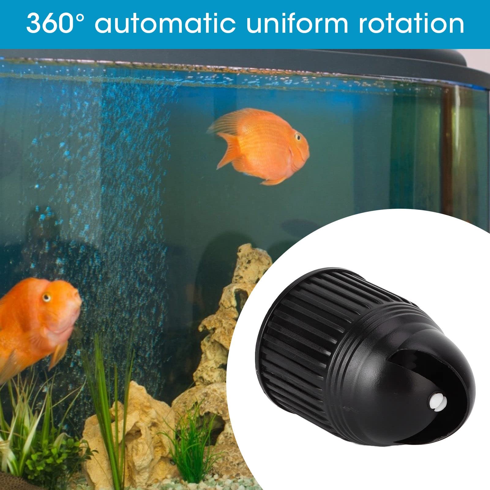 360° Rotating Aquarium Powerhead Pump - Small Fish Tank Circulation Pump for Freshwater & Saltwater - Automatic Uniform Water Flow for Healthy Aquatic Life (Ideal for Reef Tanks, Planted Aquariums & Marine Habitats)