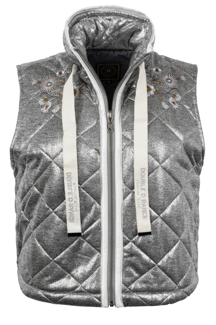 Double D Ranch Bobbie Jo Vest for Women - Western Style Denim Jacket with Fringe & Embroidery - Perfect for Cowgirl Fashion, Rodeo Events & Country Concerts