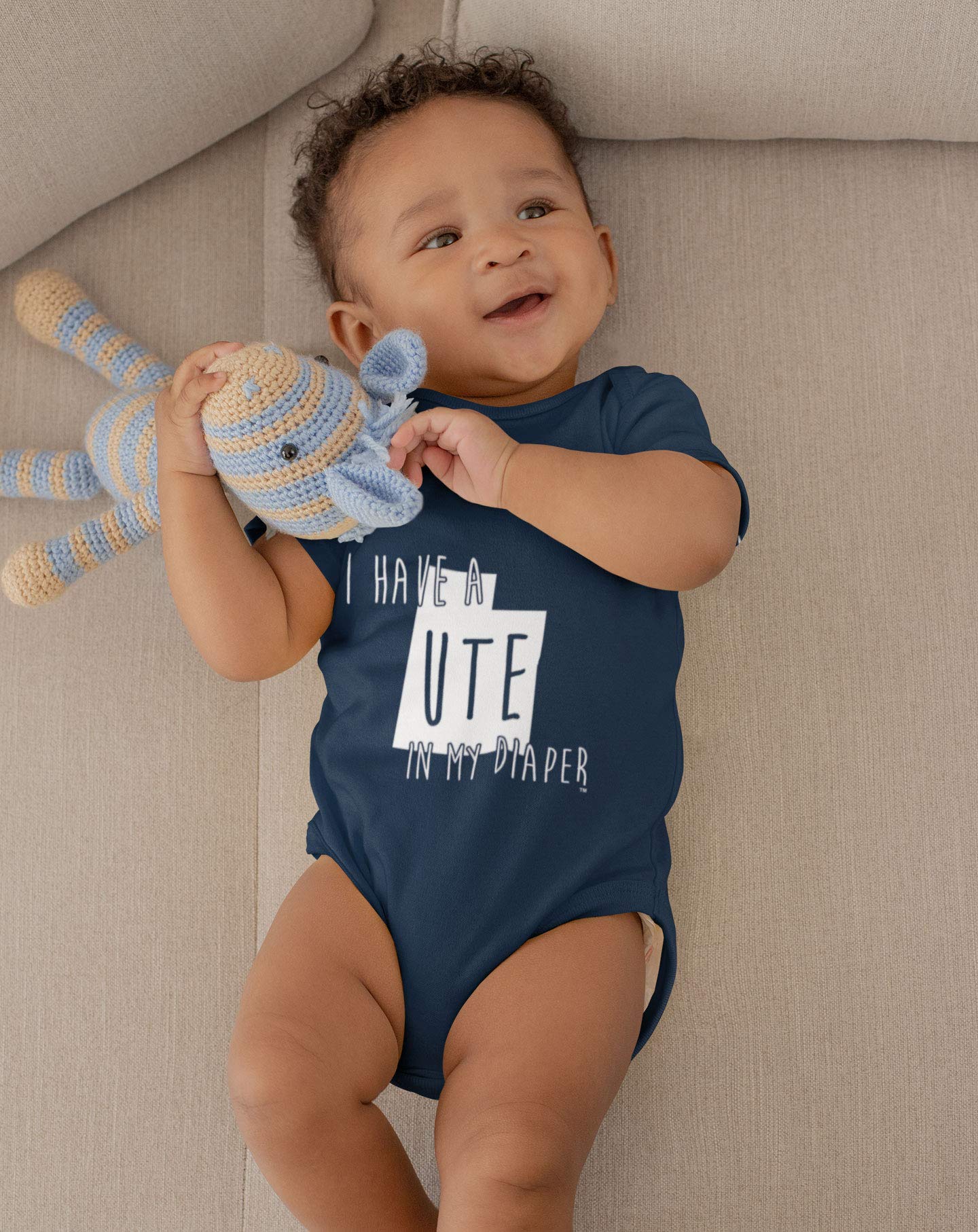 Utah Rival Sports Fans Baby Bodysuit - Cute 'In My Diaper I Have a Ute' Design for Newborns & Infants - Perfect for Game Day, Family Photos & Nursery Outfits