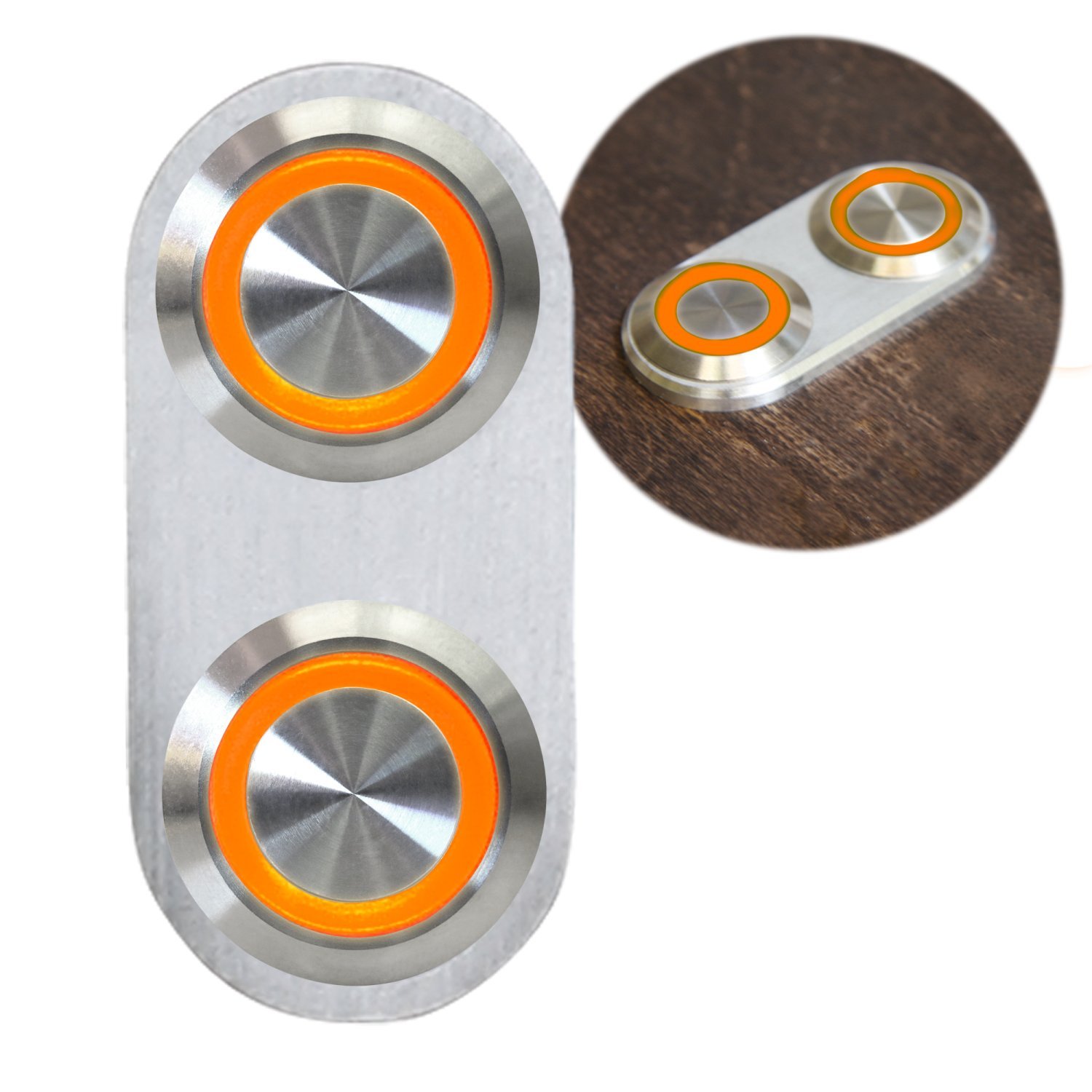 AUTOLOC 12544 Daytona Billet Switch with Orange LED Illumination - Single Power Accessory Switch for Car, Truck, Boat & Off-Road Vehicle Lighting Control