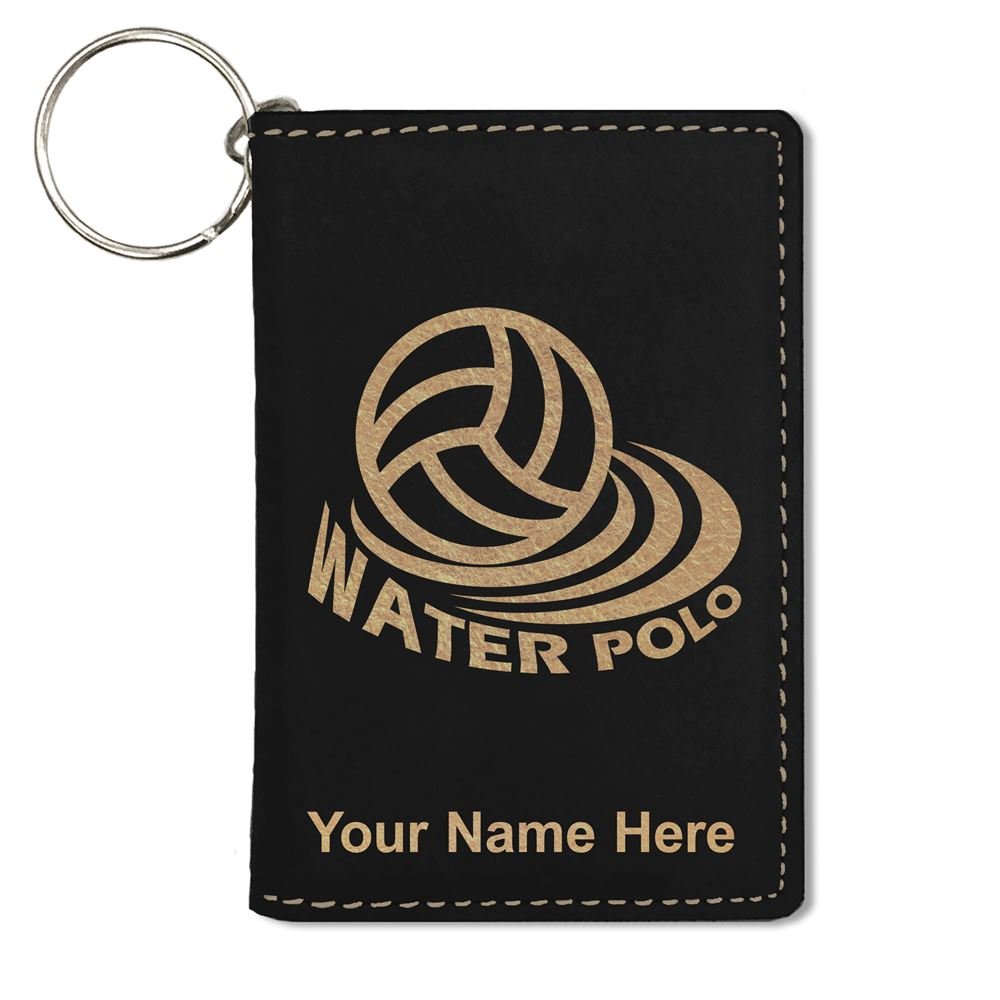 Personalized Engraved ID Holder Wallet for Water Polo Players - Perfect for Swim Meets, Poolside Essentials & Team Gifts