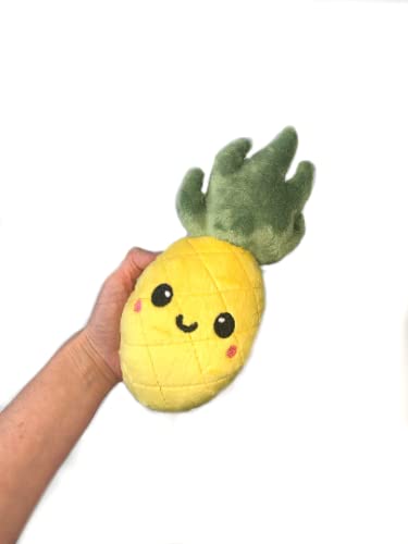 Soft Pineapple Plush Toy - Cute Kawaii Stuffed Fruit for Kids, Hawaiian Themed Gift, Perfect for Home Decor, Birthday Presents & Hospitality Gifts