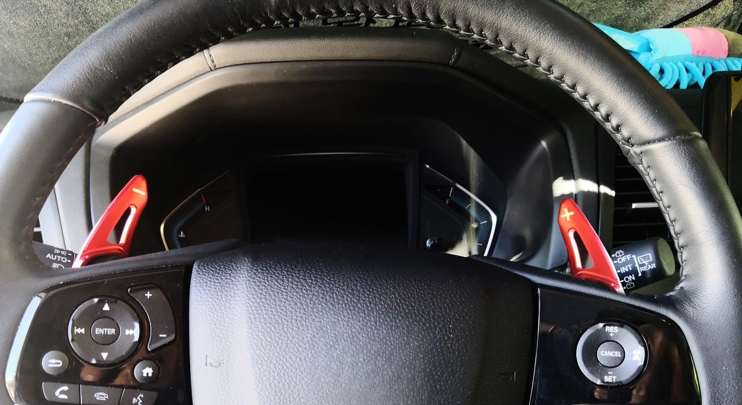 Red CNC Billet Aluminum Large Paddle Shifter Extensions for Honda HR-V Vezel & FIT Jazz - Upgrade Your Driving Experience (Perfect for Racing & Performance Enthusiasts)