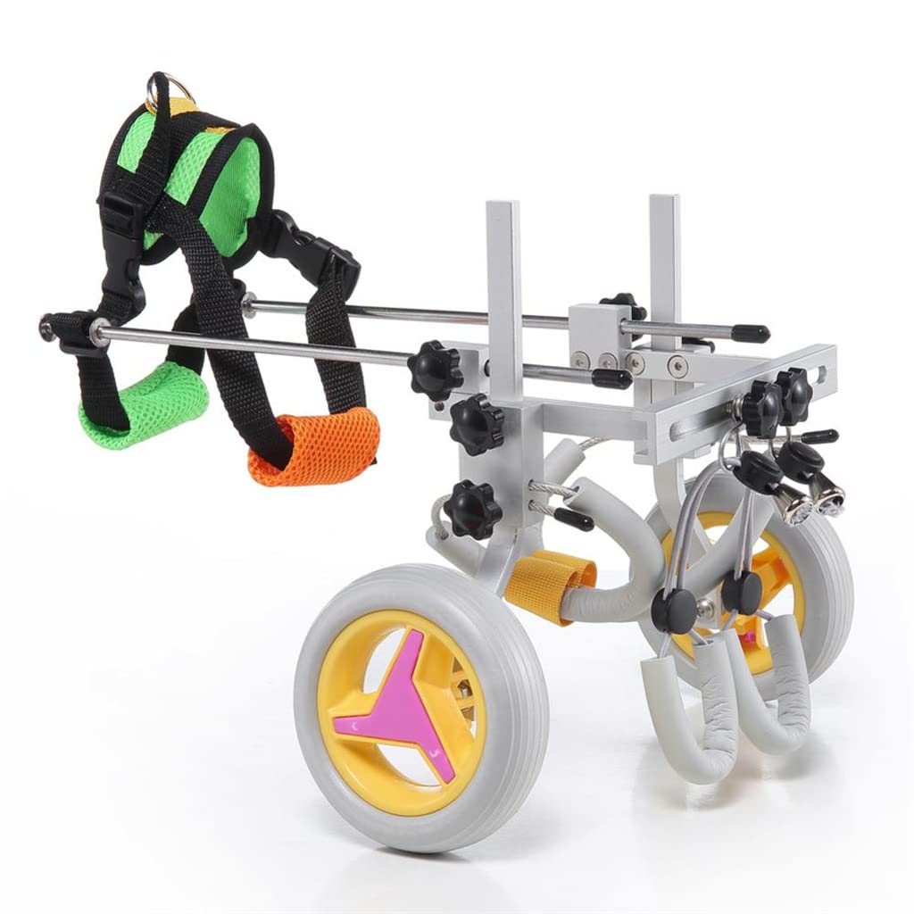 Adjustable Lightweight Pet Wheelchair for Dogs & Cats - Hind Leg Rehabilitation Support for Disabled, Elderly, or Injured Pets - Perfect for Mobility Assistance & Daily Walks
