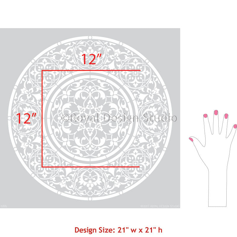 Mandala Medallion Stencil for DIY Art, Wall Decor & Craft Projects – Reusable Painting Template for Home, Yoga Studios & Spiritual Spaces