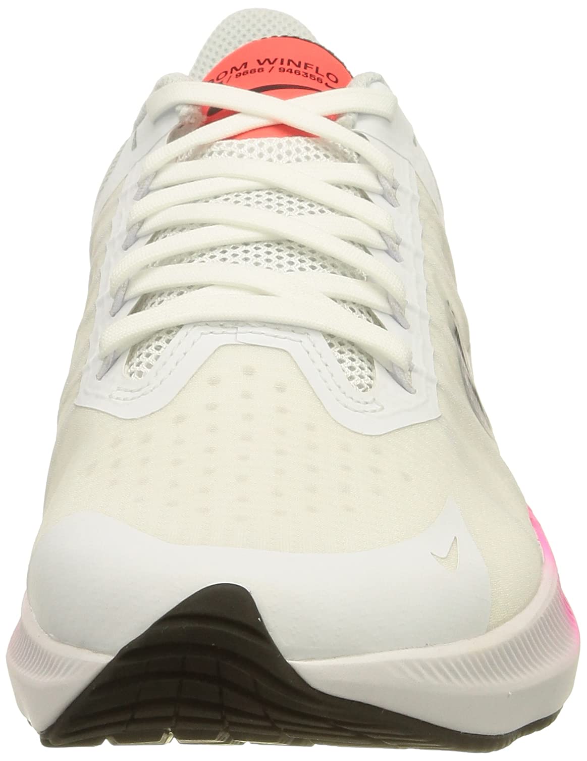 Nike Women's Air Zoom Pegasus 38 Running Shoes - White/Black/Bright Crimson/Total Orange - Size 6.5 - Lightweight Cushioned Sneakers for Jogging, Gym Workouts & Daily Wear