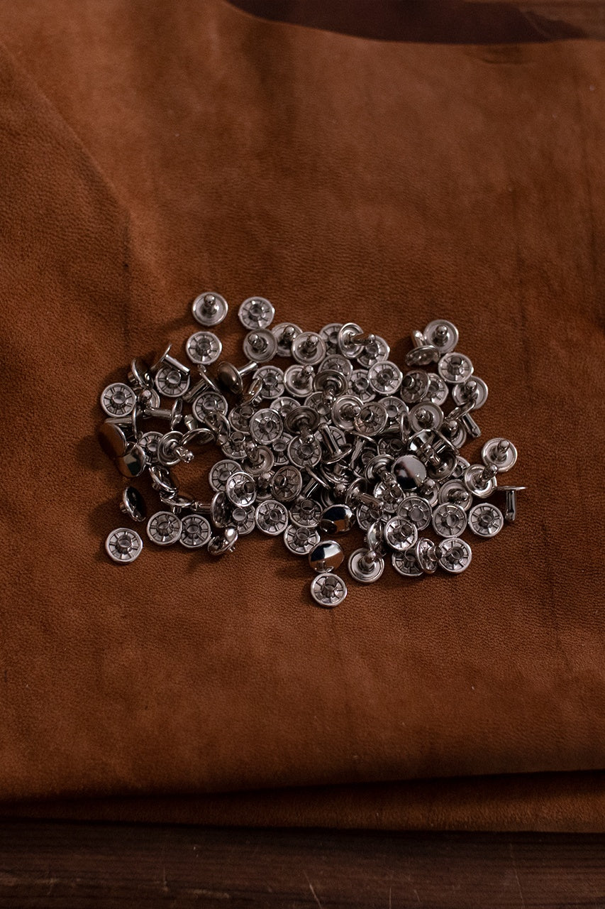 Brass/Nickel Hollow Rivet KØ7.0 UØ9.2 x L8.2mm - for Leather Craft, DIY Projects & Metal Fabrication