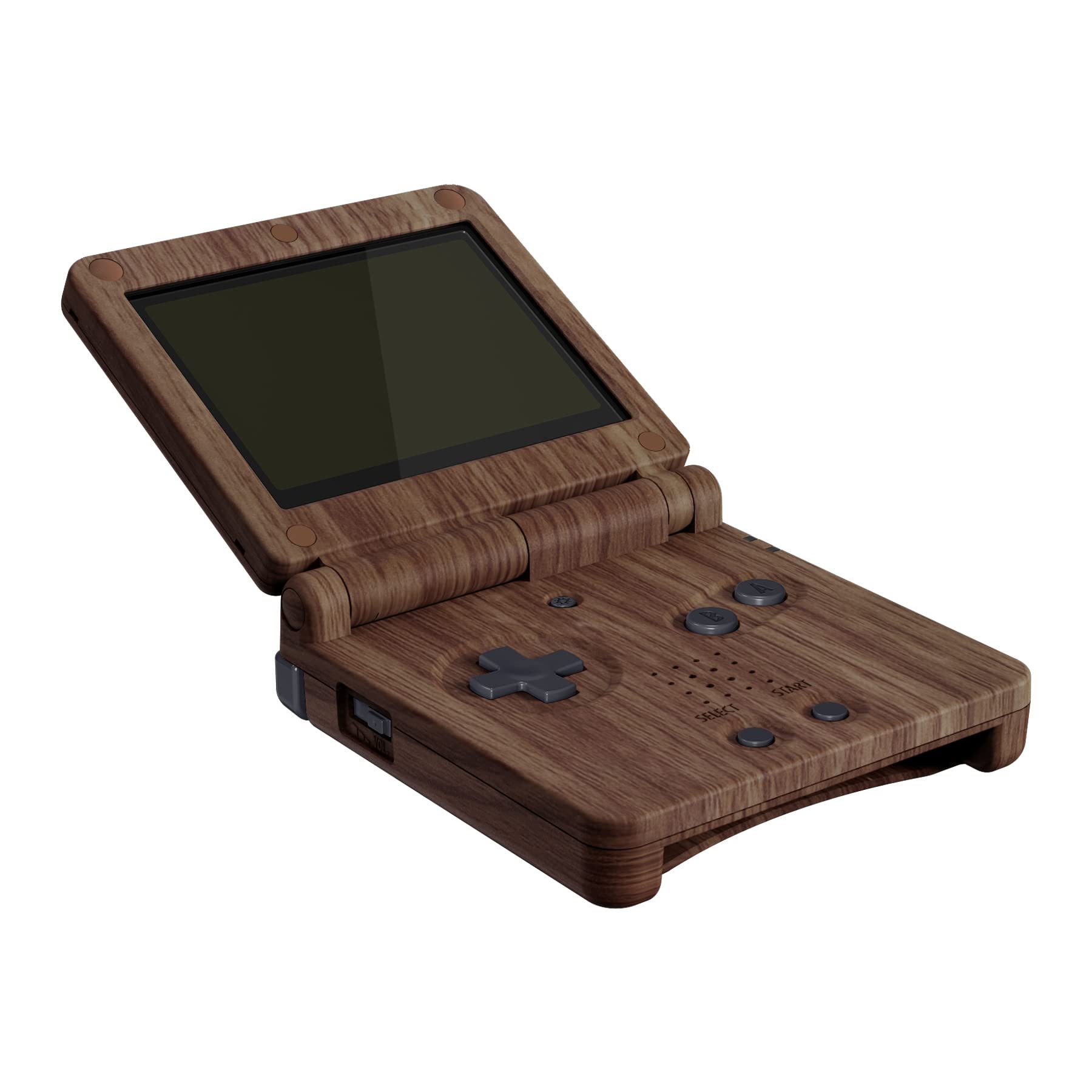 eXtremeRate Custom Wood Grain Shell Full Button Set for GBA SP Gameboy Advance SP - Replacement Case Compatible with IPS & LCD Screens (Console & Screen Not Included) - Perfect for Gaming, Collecting & Custom Mods
