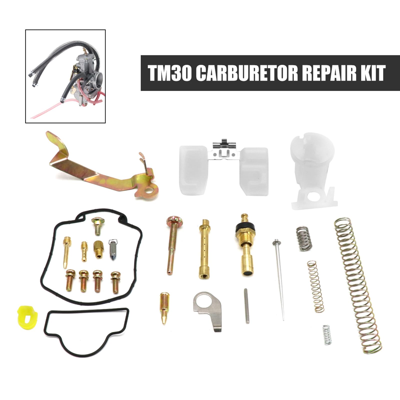 Professional Motorcycle Carburetor Repair Kit - TM24 28 30 32 34mm Carb Rebuild Set with Gaskets & Seals - Essential Maintenance Accessories for Smooth Engine Performance - Perfect for DIY Mechanics & Motorcycle Enthusiasts