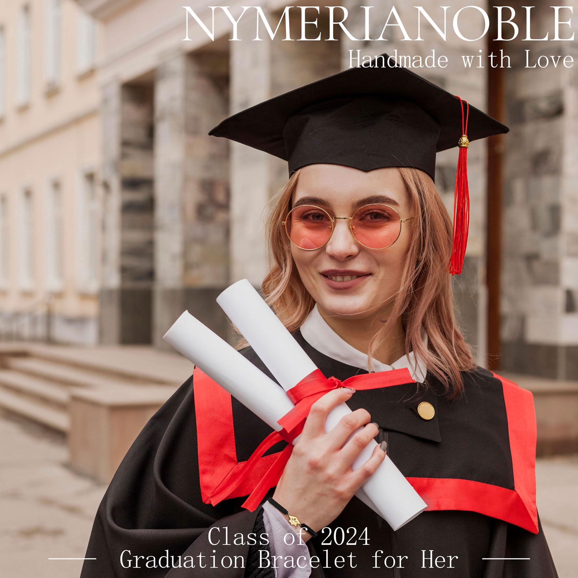 Handmade Friendship Bracelets for Women - Unique College Graduation Gifts 2024 | Masters Degree Present | Perfect for Celebrating Academic Achievements & Special Occasions