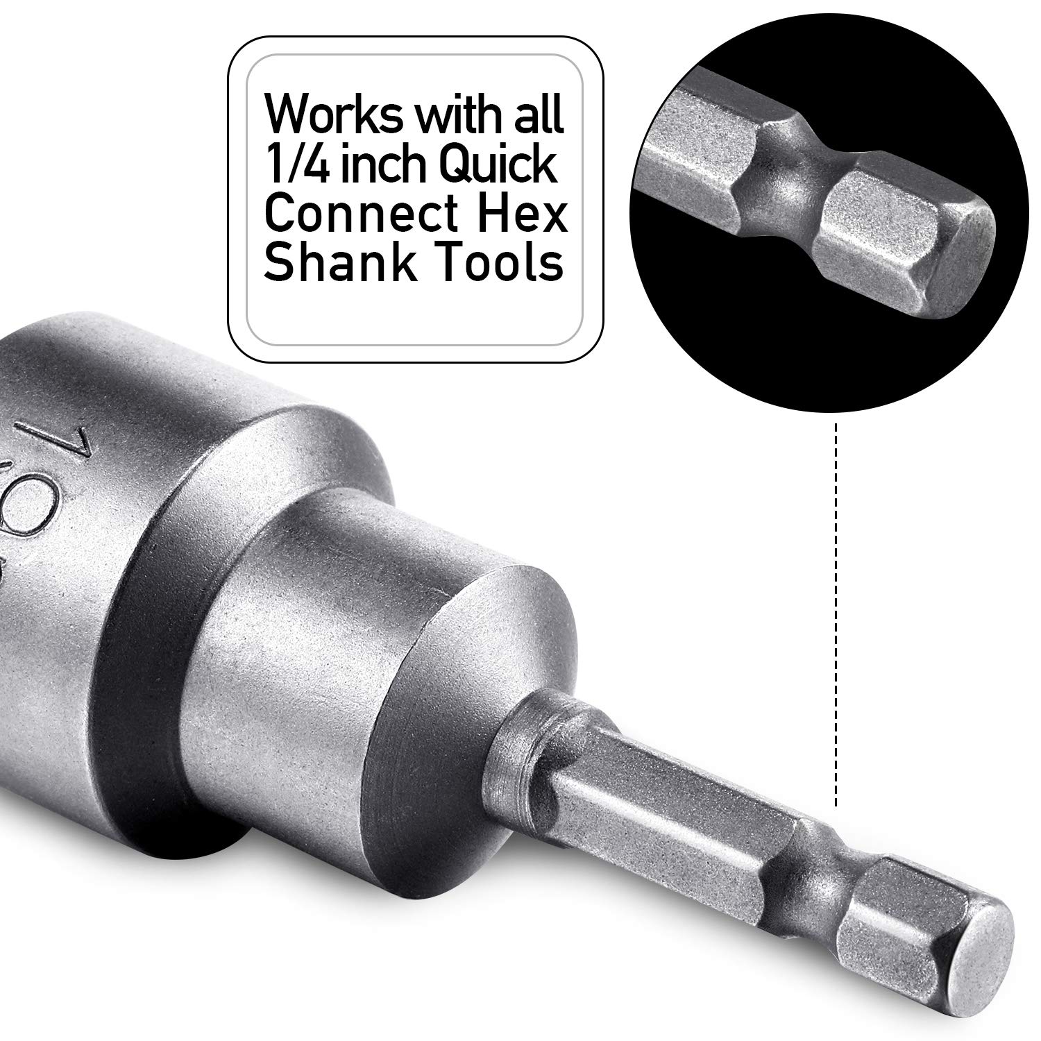 3-Piece RV Leveling Scissor Jack Socket Drill Adapter Set - 1/4 Inch Hex Shank Compatible with 3/4 Inch (19mm) Hex Drive Jacks - Perfect for RV Camping, Trailer Stabilization & Mobile Home Leveling