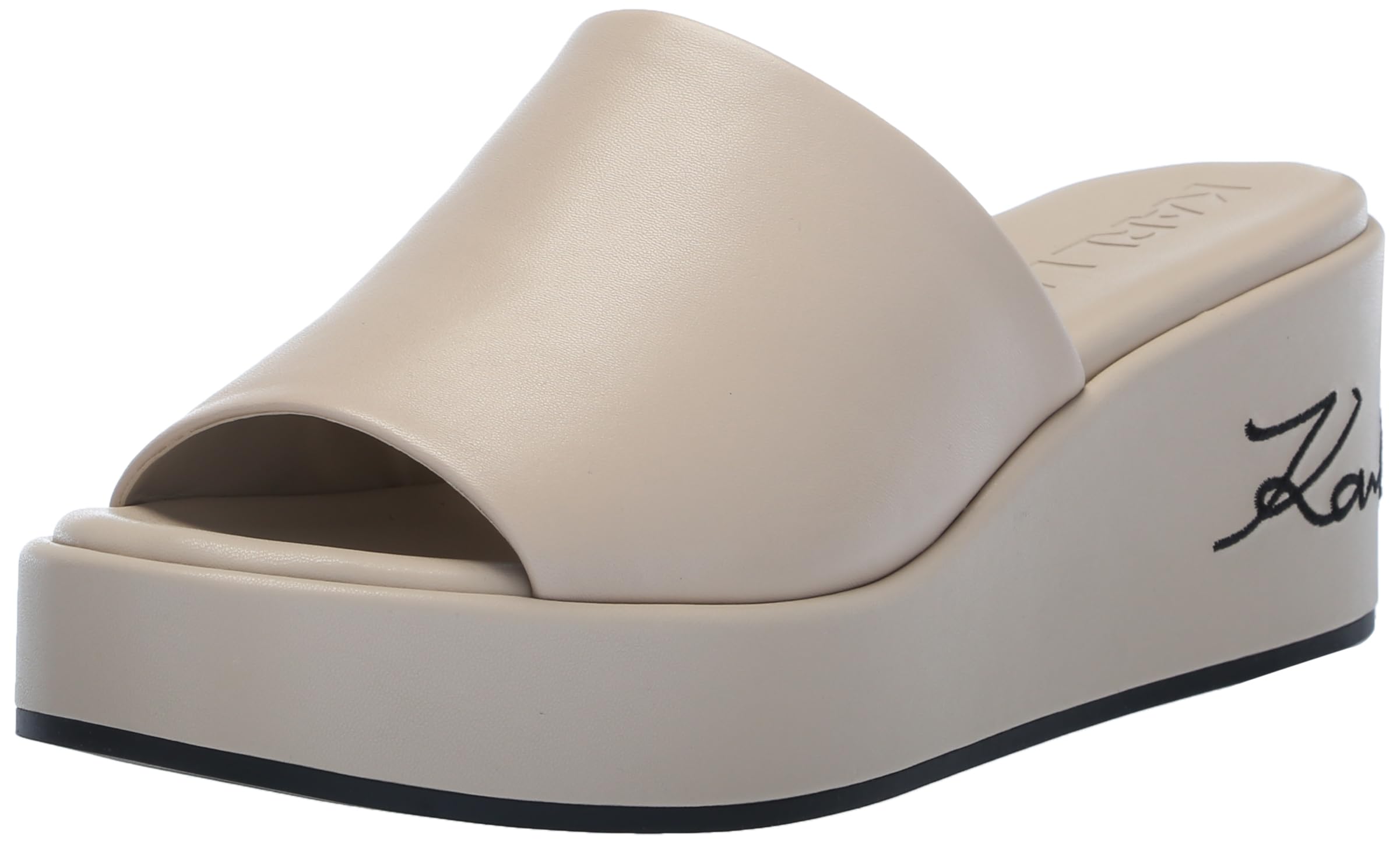 KARL LAGERFELD Women's Calvina Espadrille Wedge Sandals - Comfortable Summer Casual Shoes for Beach, Vacation & Everyday Wear