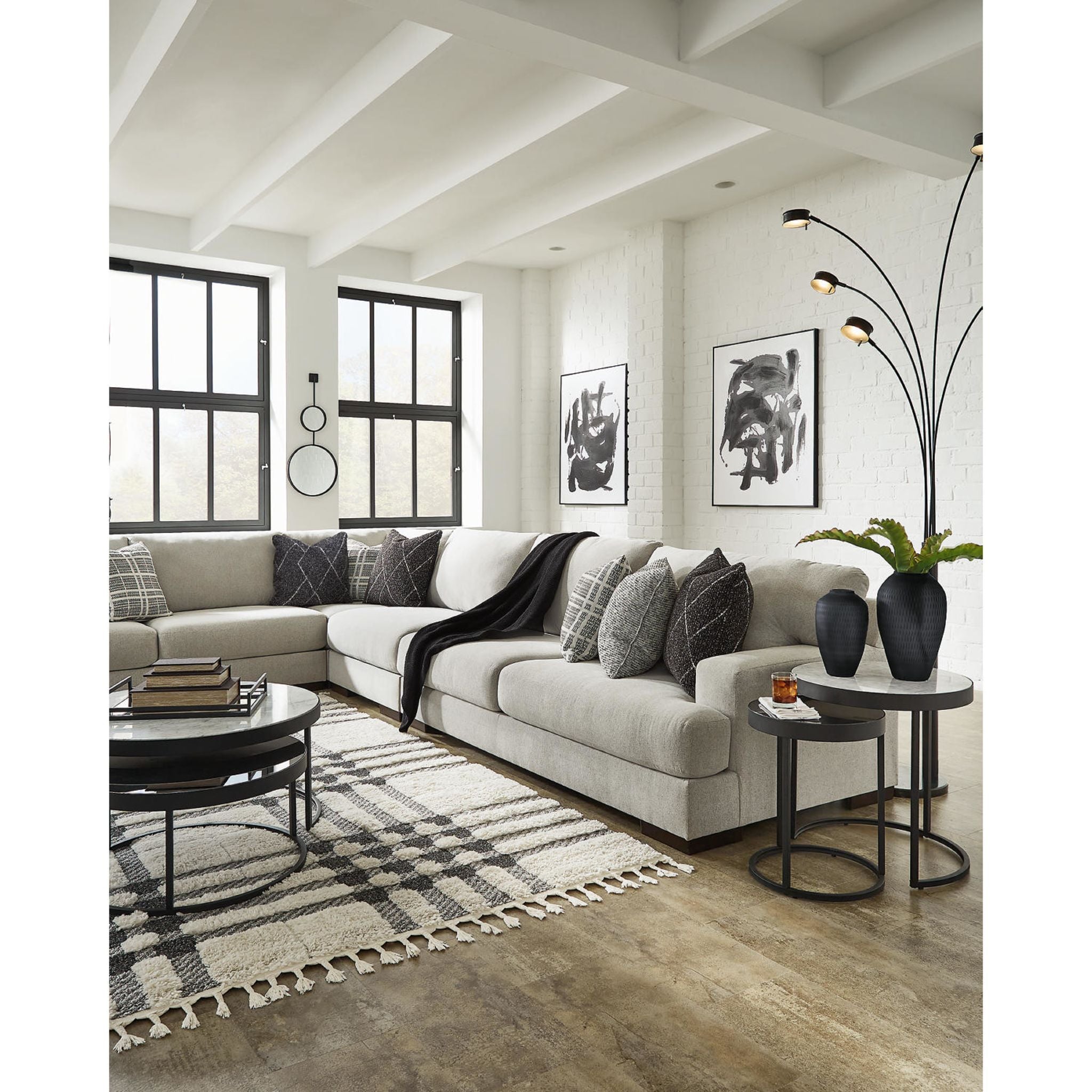 Artsie 4-Piece Modular Sectional Sofa Set - Modern L-Shaped Couch with Chaise Lounge for Living Room, Family Room & Home Theater Comfortable Seating