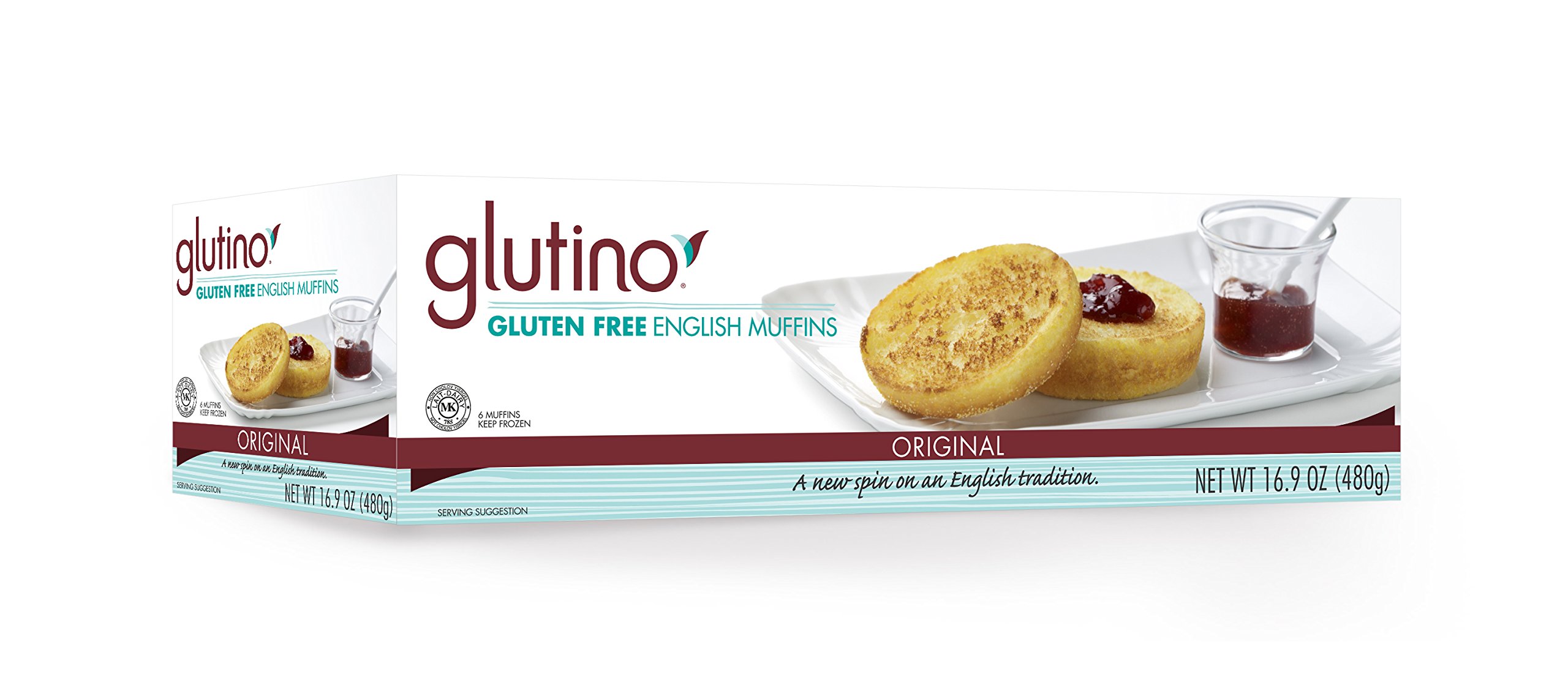Glutino Premium English Muffins - Gluten Free Breakfast Bread, 16.9oz (6 Pack) | Perfect for Toasting, Sandwiches & Quick Morning Meals
