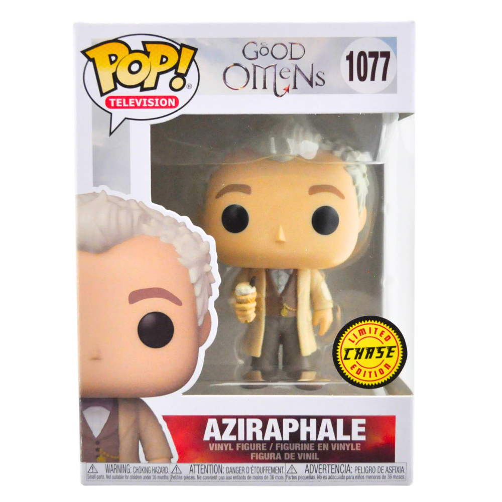 Funko Pop! Aziraphale with Ice Cream - Good Omens Collectible Figure #1077 (Chase Variant) - Perfect for TV Show Fans and Pop Culture Collectors