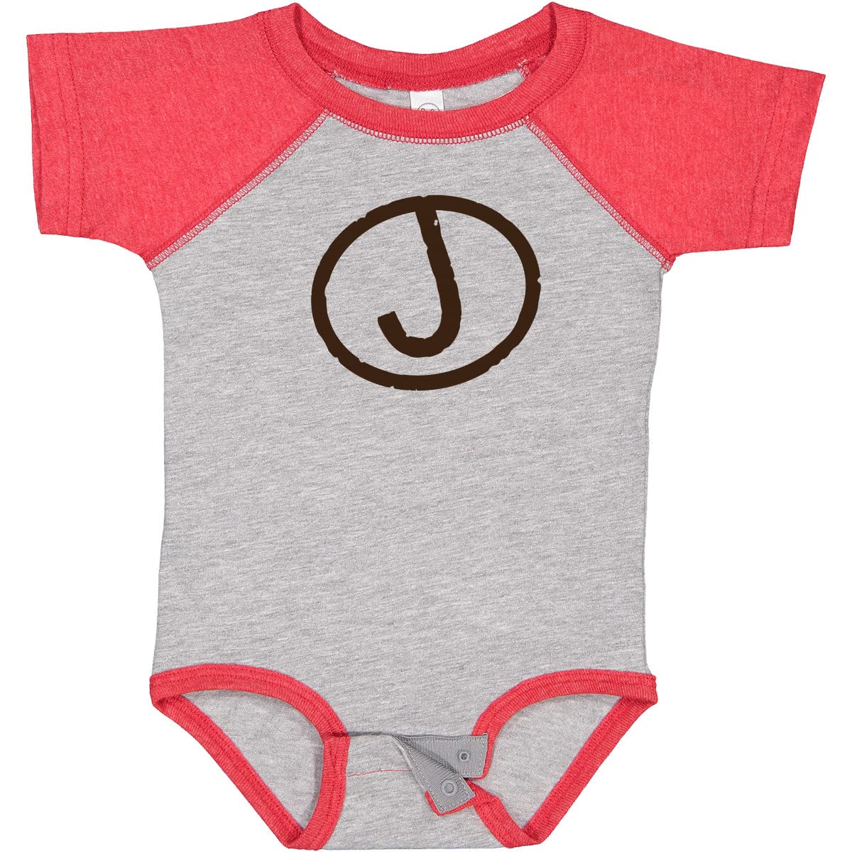 Inktastic Monogrammed Baby Bodysuit with Letter J - Personalized Cute Outfit for Newborns, Infants & Toddlers - Perfect for Family Photos, Birth Announcements & Special Occasions