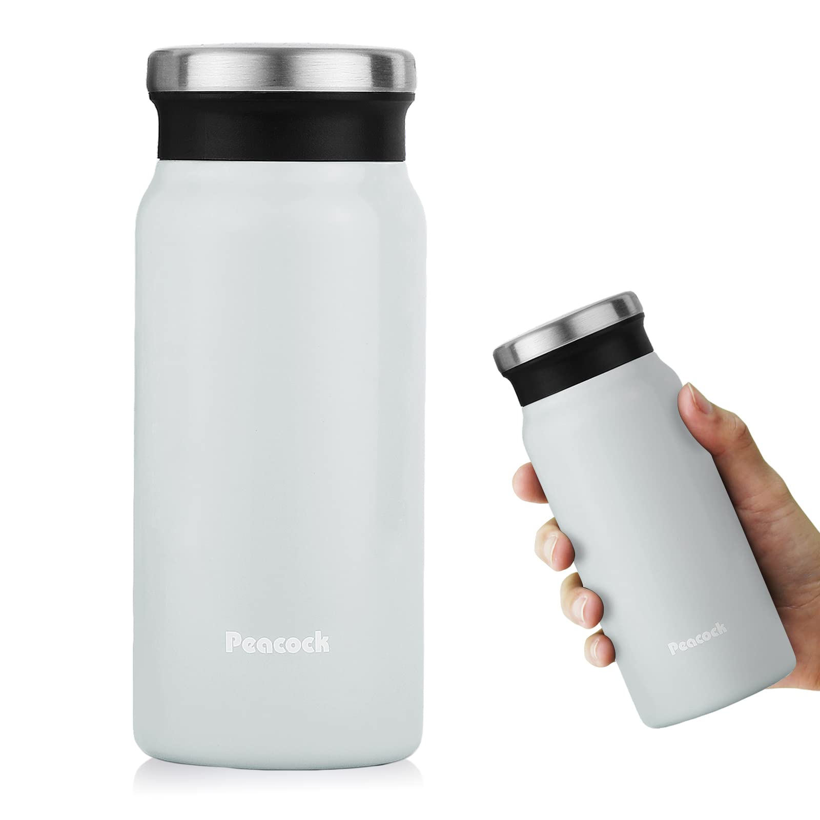 14oz Stainless Steel Travel Coffee Mug - Vacuum Insulated Thermos for Hot/Cold Drinks - Leakproof Tumbler for Commuting & Outdoor
