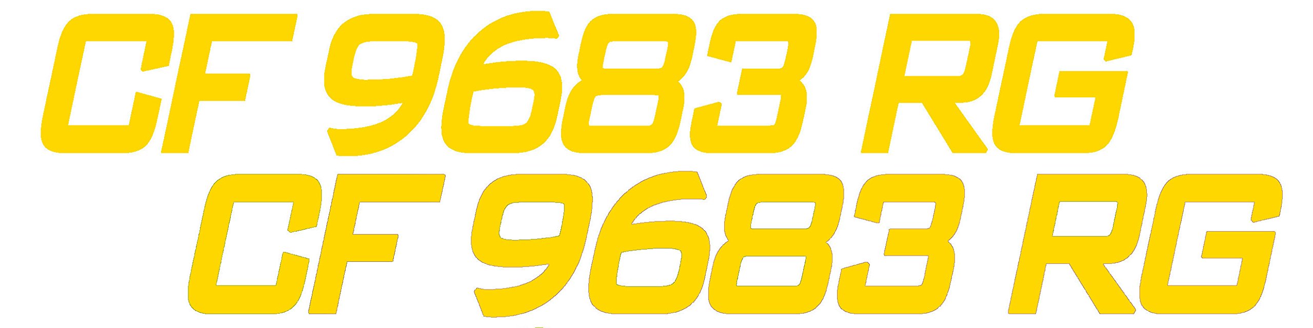 Custom Boat or PWC Registration Hull ID Decal Sticker Set of 2 - Durable Vinyl Waterproof Labels for Marine & Watercraft Identification (Perfect for Boating, Jet Ski & Water Sports)