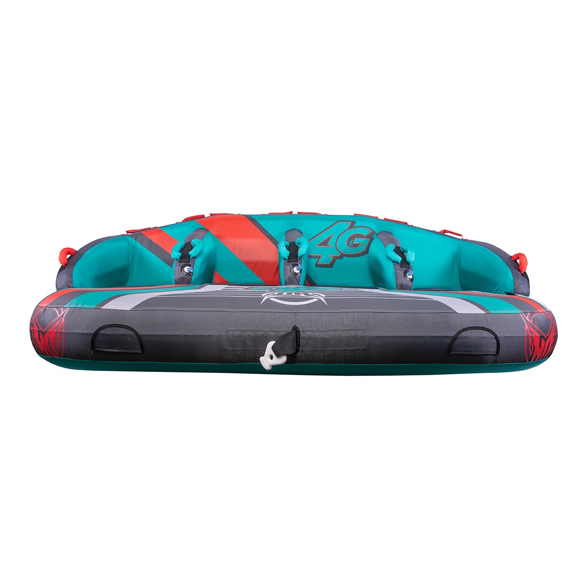 HO Sports 4G Towable Tube for 4 Riders - Heavy Duty Inflatable Water Tube for Boating, Lake & Ocean Fun - Perfect for Family & Friends Water Sports Adventures
