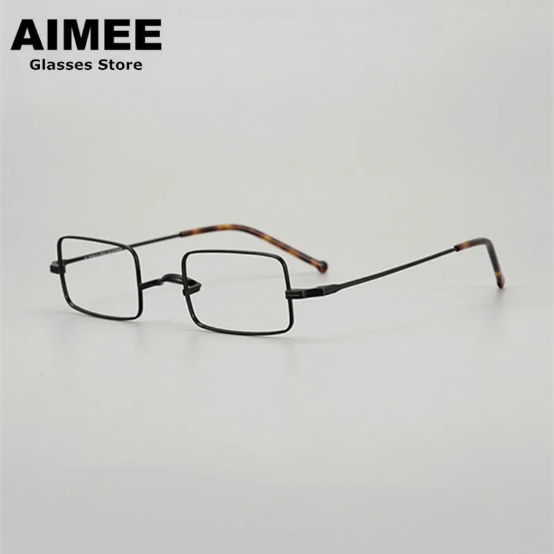 Stylish Aimee Unisex Full Rim Small Square Titanium Eyeglasses Frame 88083 - Lightweight & Durable for Work, Reading & Everyday Wear